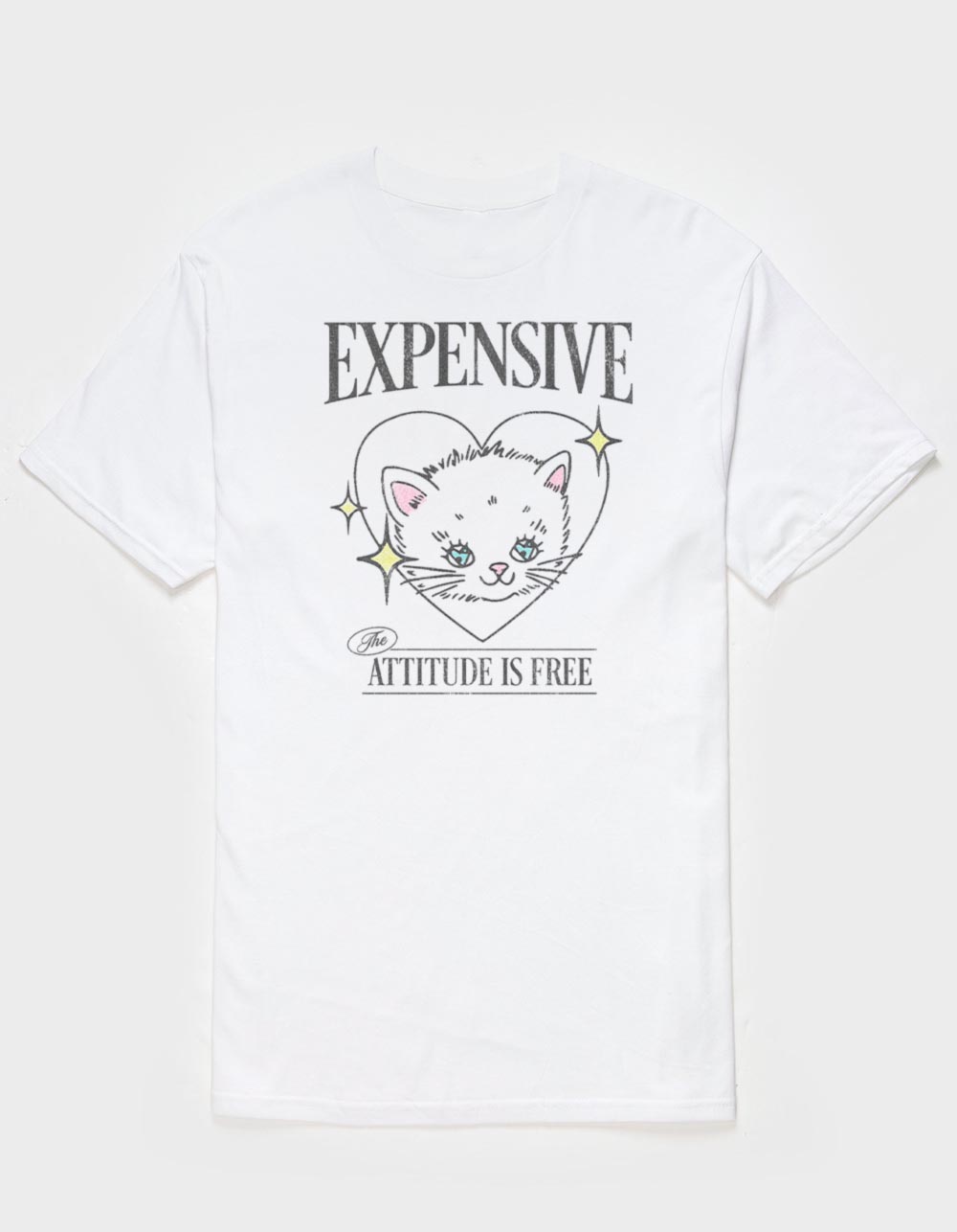 CAT Attitude Is Free Unisex Tee - WHITE