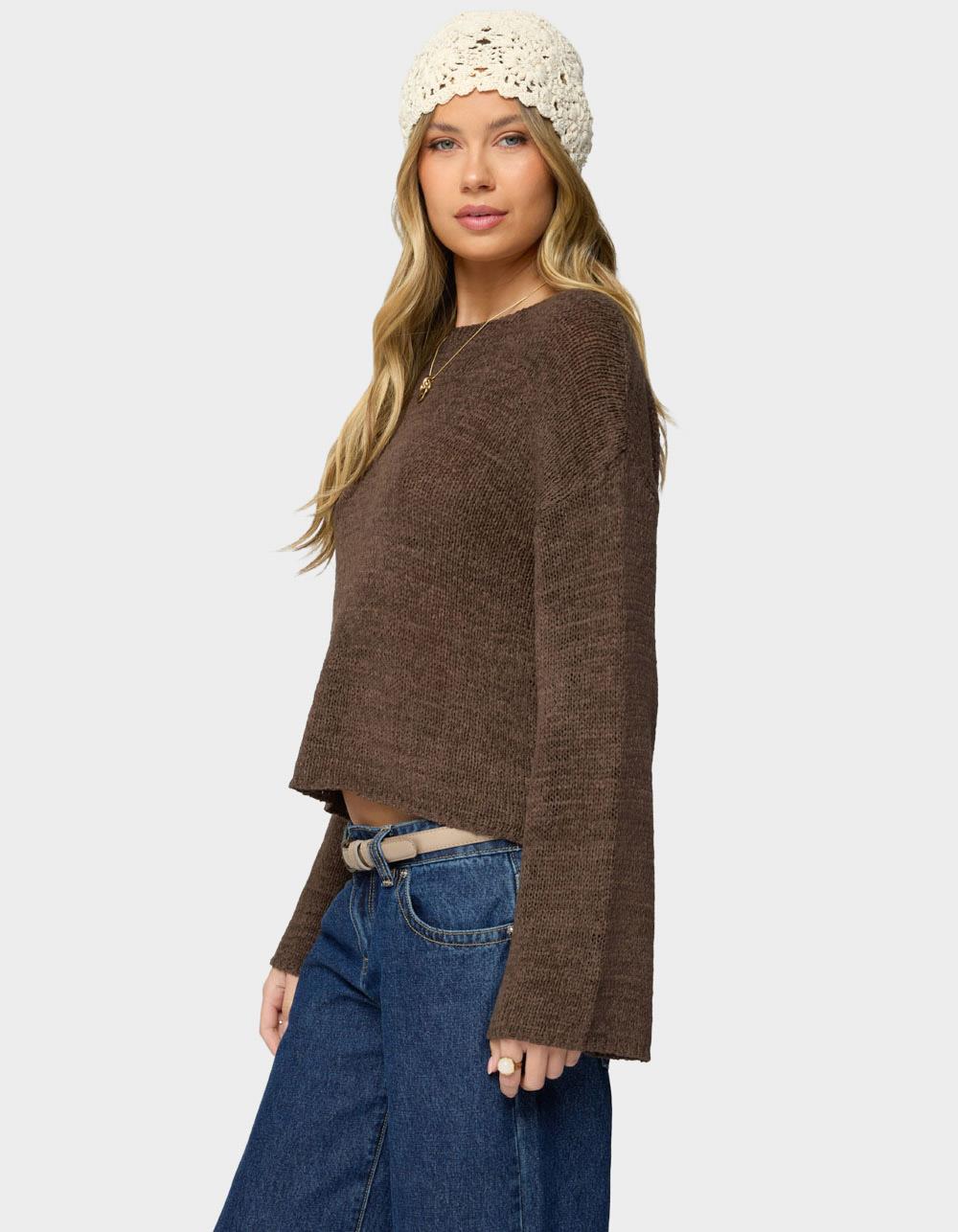 EDIKTED Drop Shoulder Light Knit Sweater