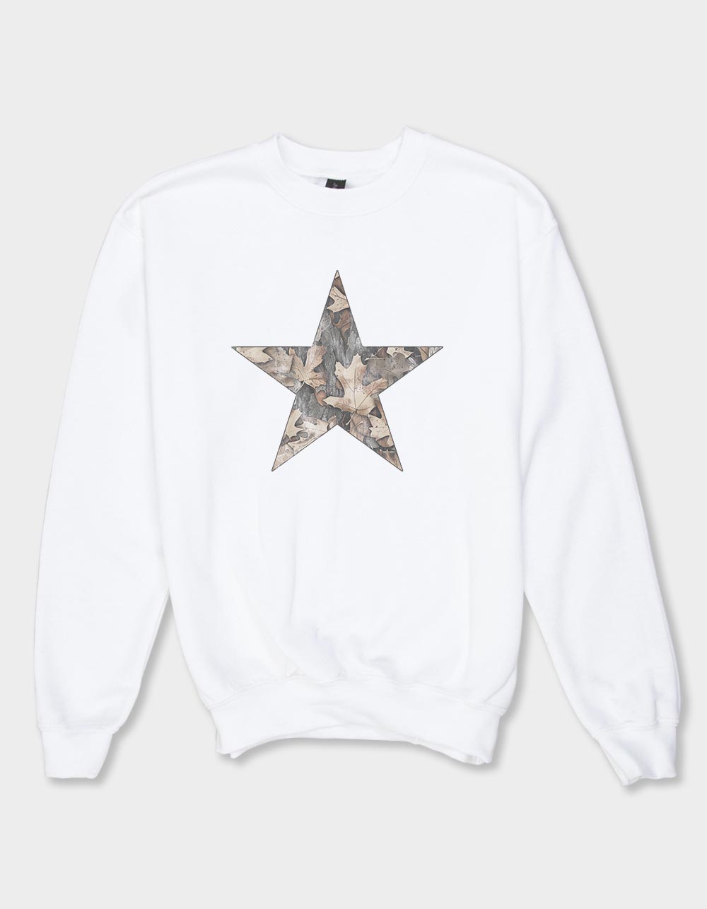 STAR Woodland Girls Crewneck Sweatshirt - WHITE