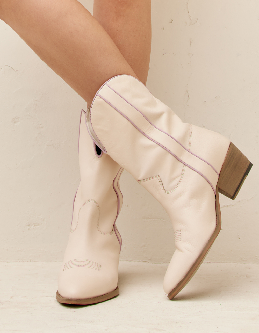 FREE PEOPLE Borderline Womens Western Boots - NATURAL