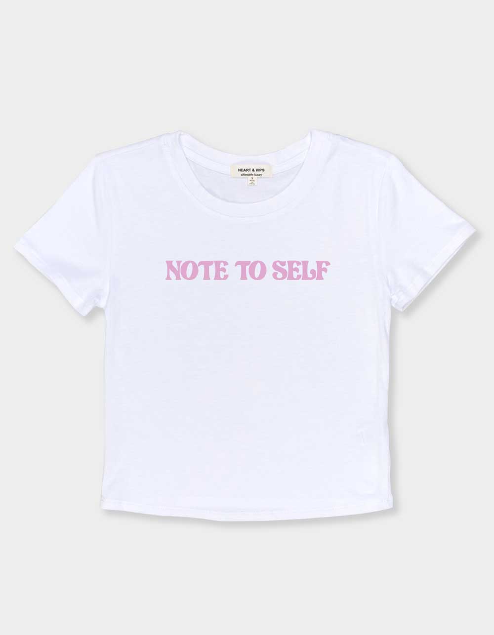 NOTES Note To Self Womens Baby Tee - WHITE