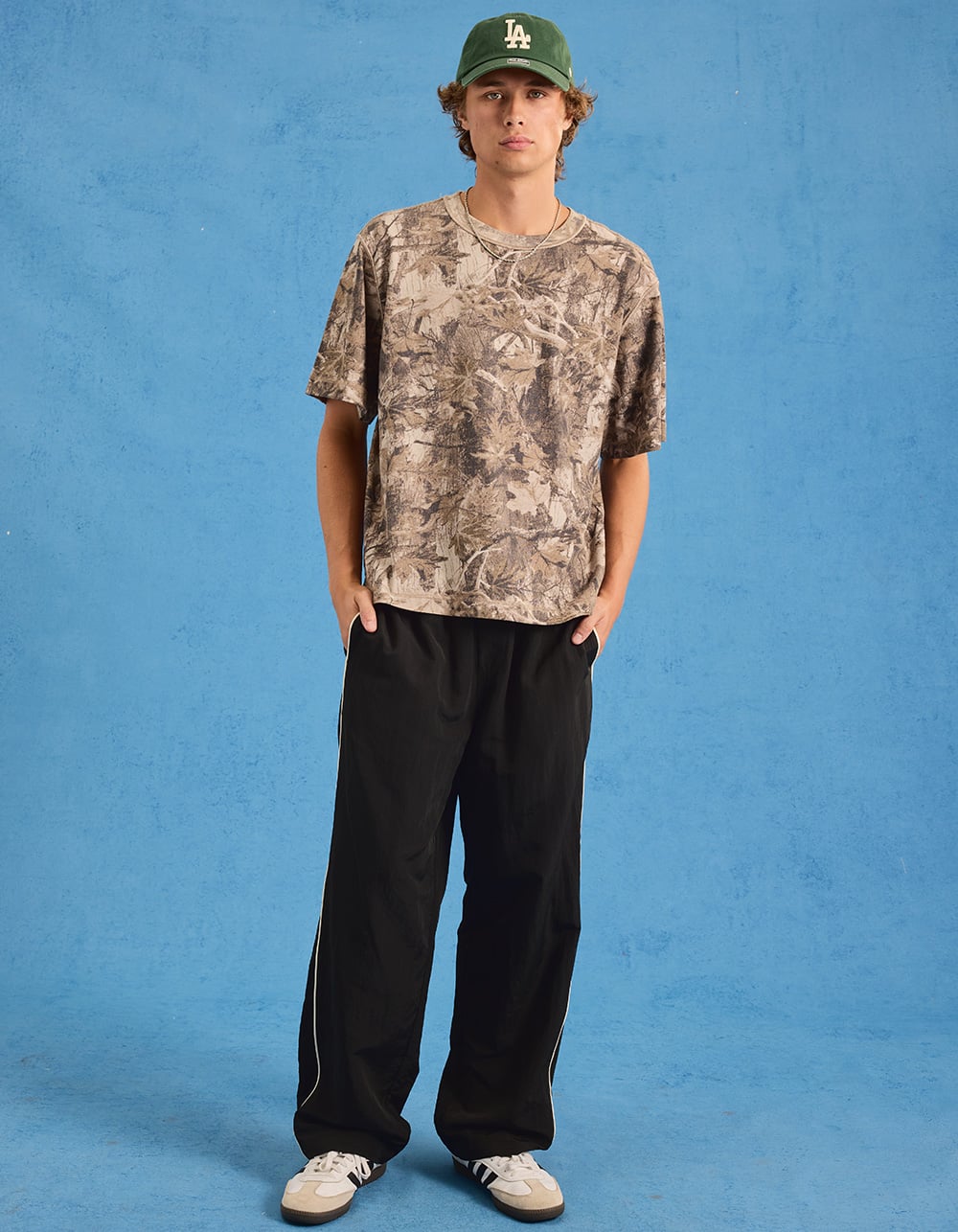 RSQ Mens Nylon Track Pants - BLACK