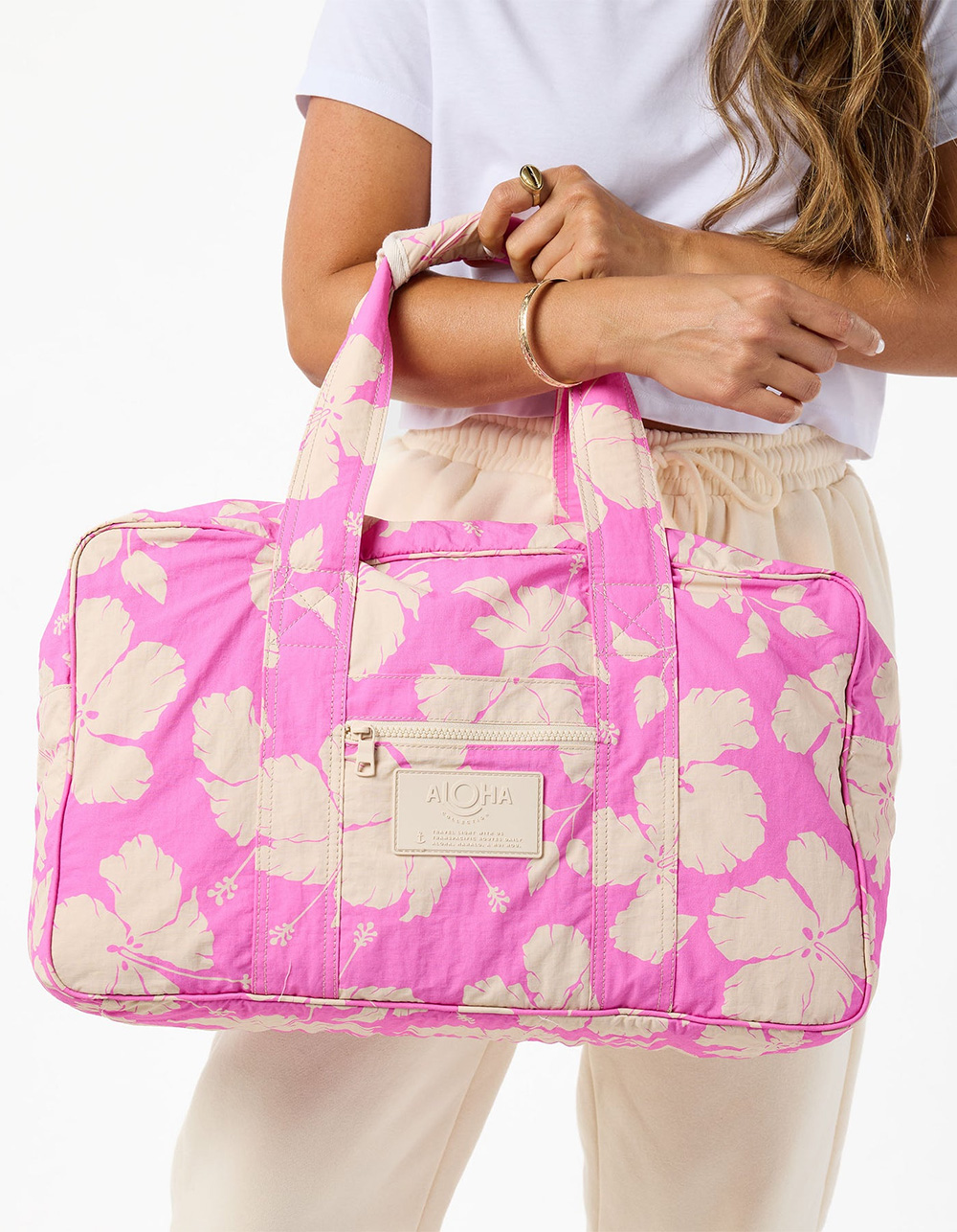 ALOHA COLLECTION Salina Keep It Light Weekender Bag - PINK COMBO