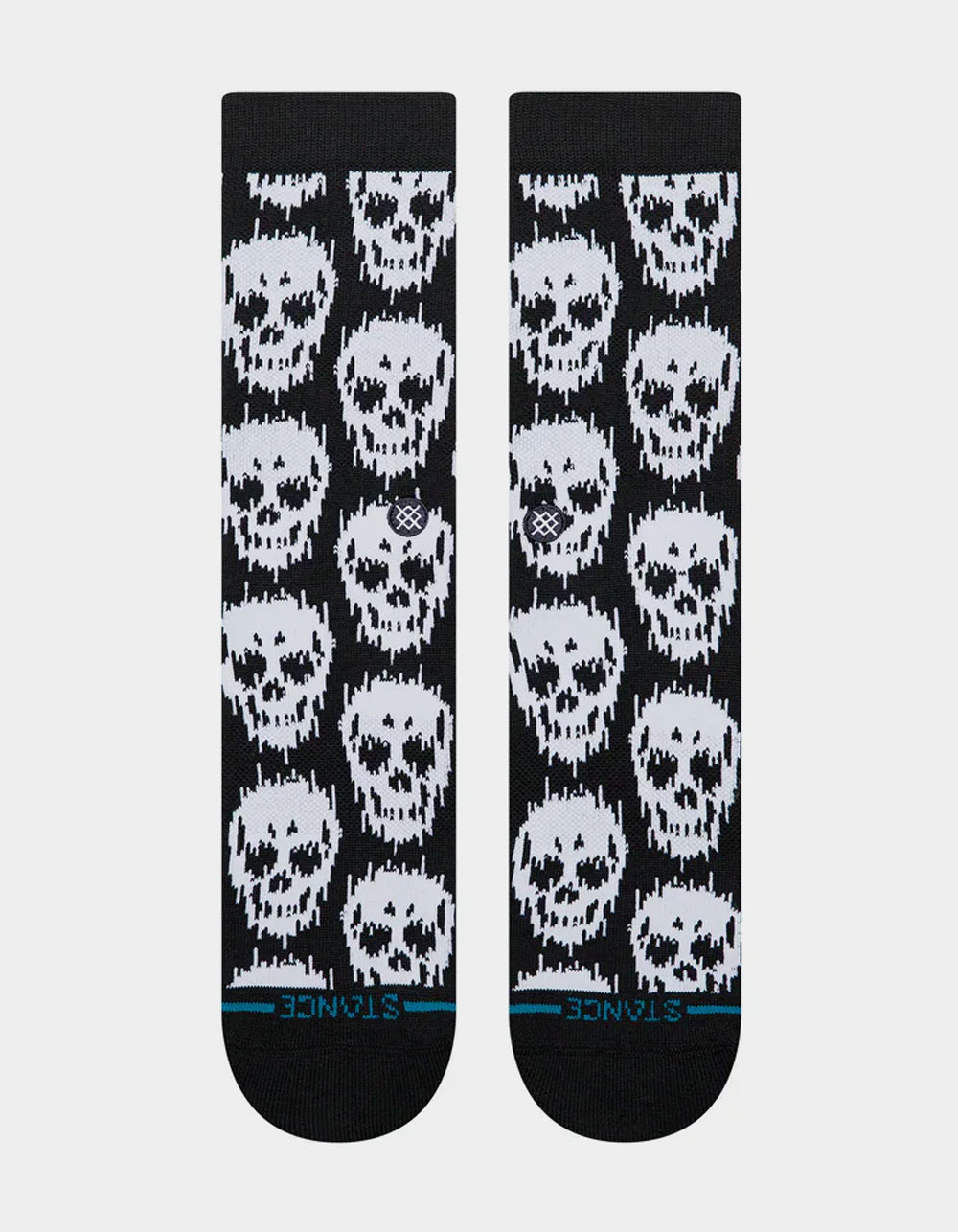 STANCE Static Skull Crew Socks - BLACK