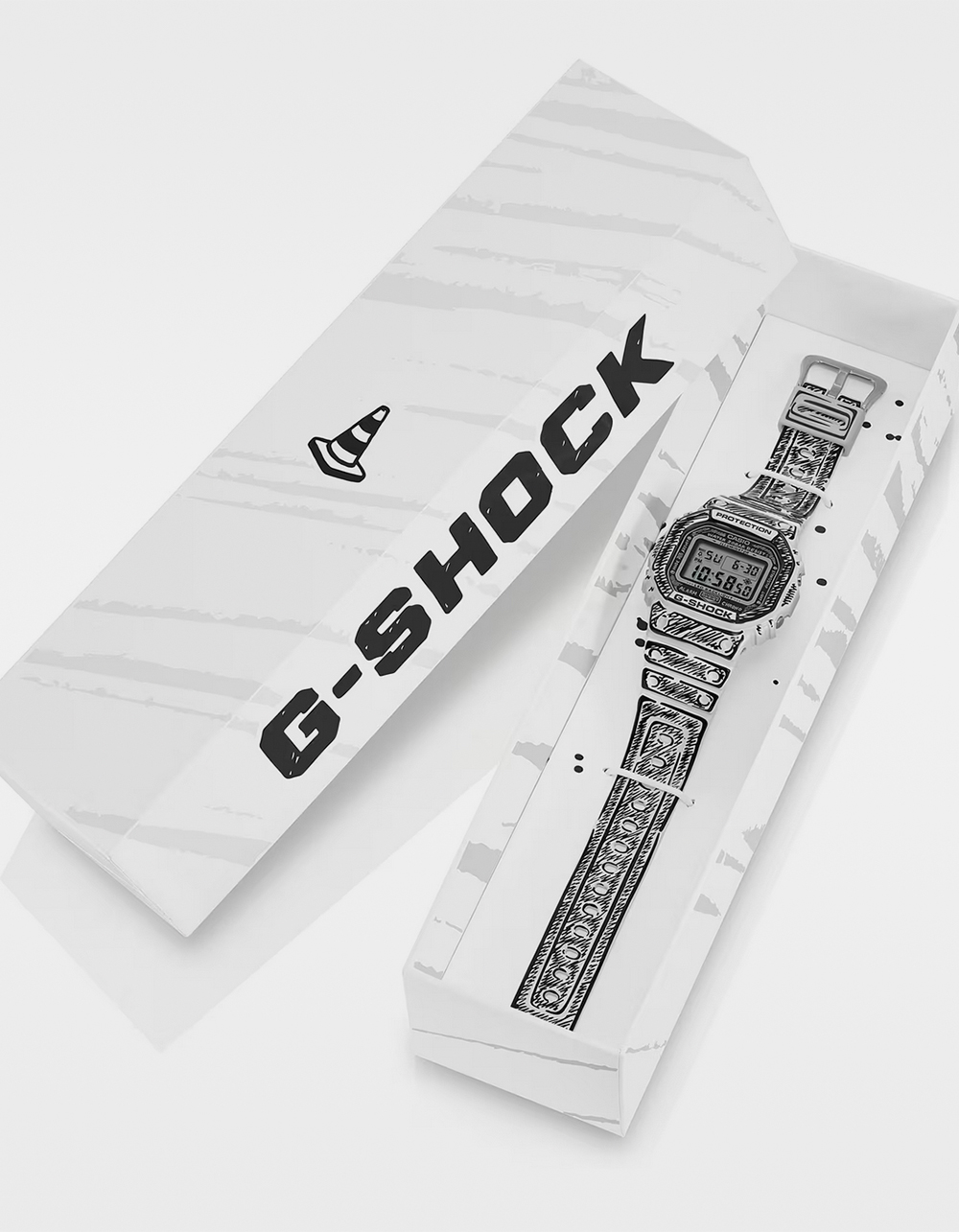 G-SHOCK DW5600JV-7 Watch - WHT/BLK
