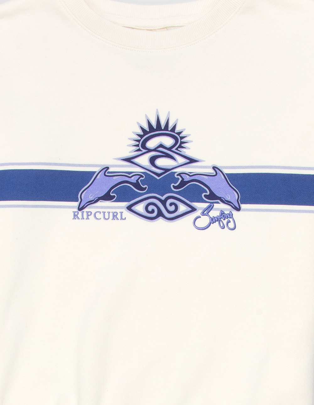 RIP CURL Archive Dolphin Girls Crewneck Sweatshirt - BONE