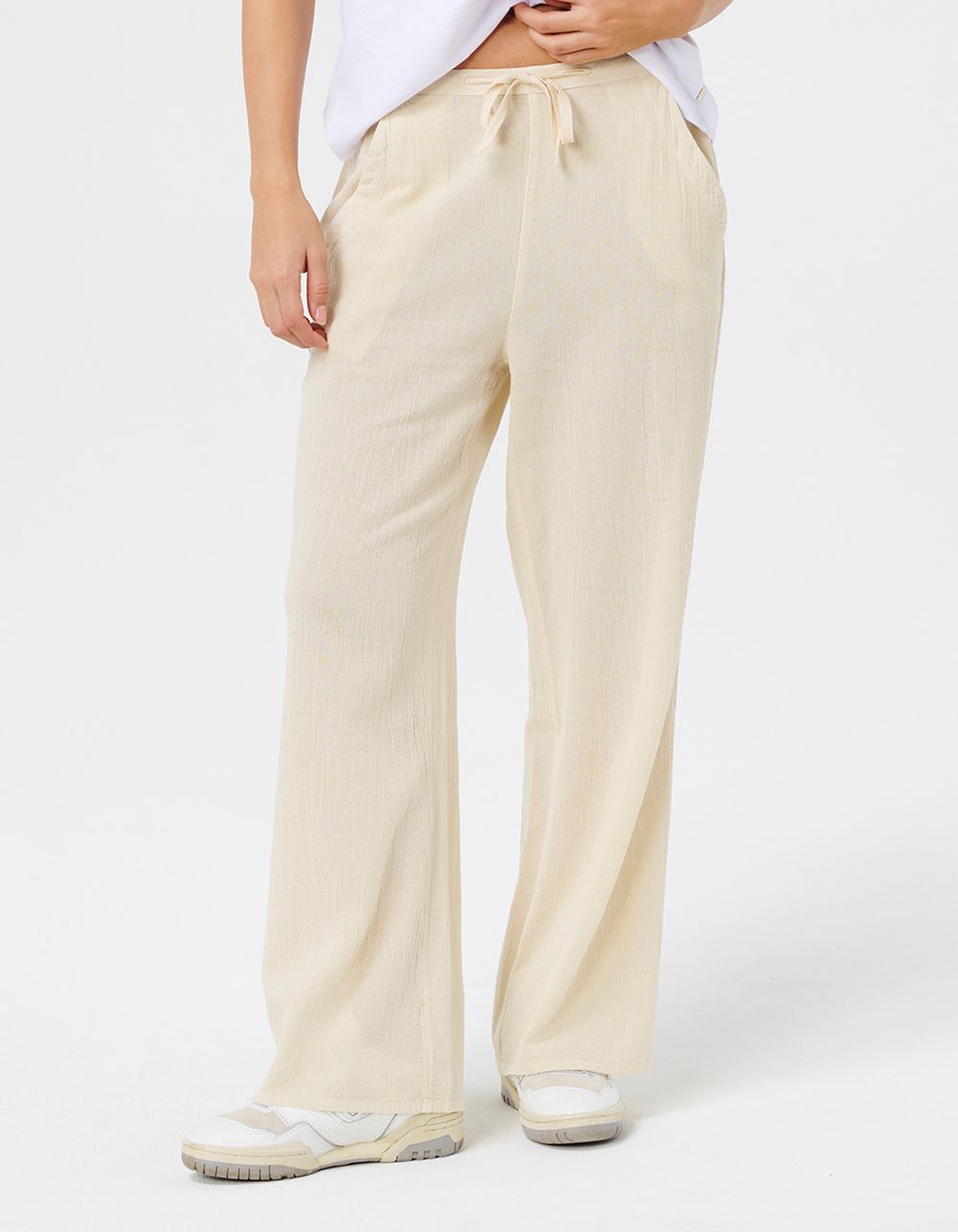 RIP CURL Classic Surf Wide Leg Womens Pants - NATURAL