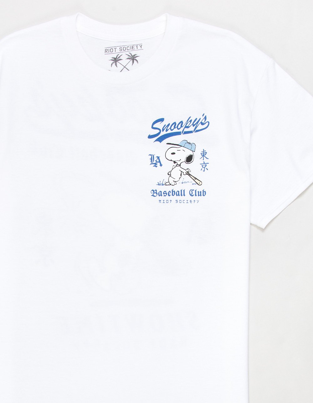 RIOT SOCIETY x Peanuts Baseball Mens Tee - WHITE