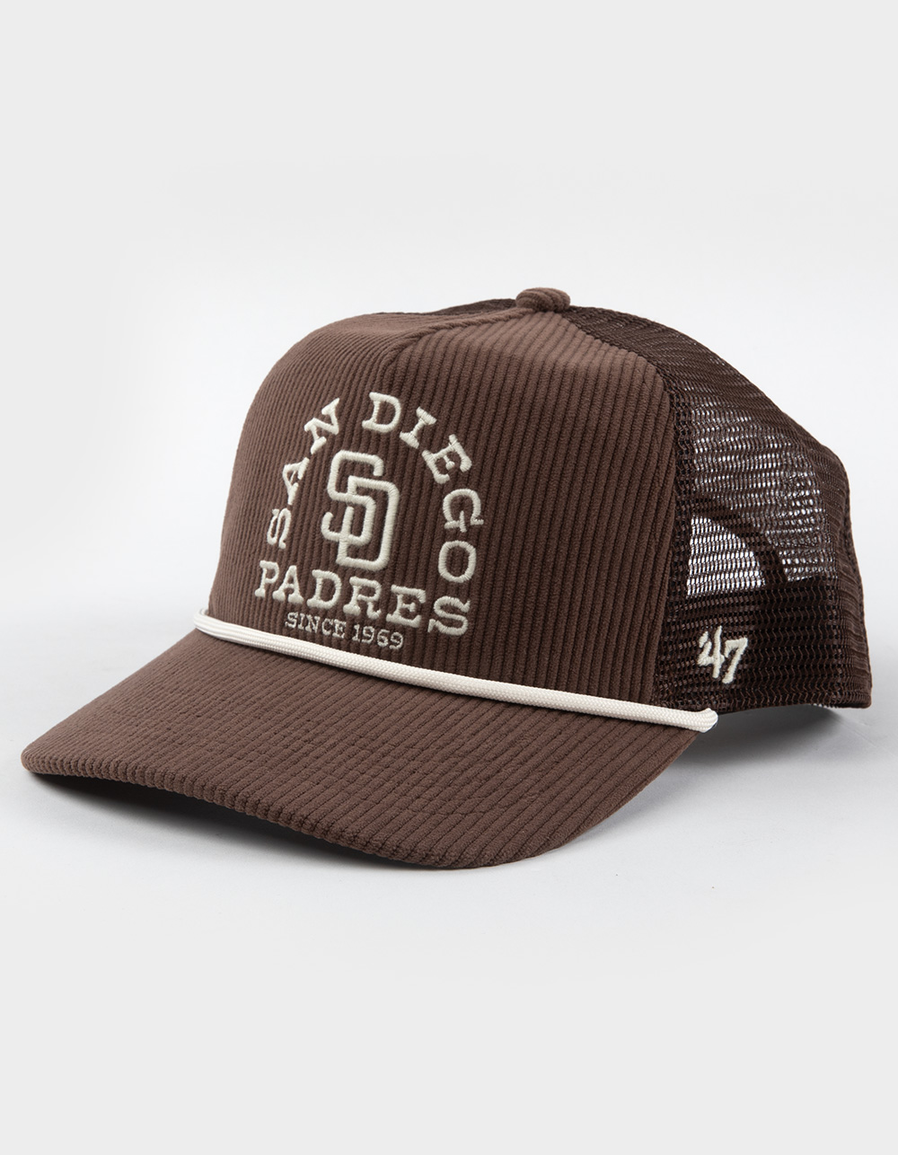 47 BRAND San Diego Padres Ranchurro Mesh '47 Hitch Snapback Hat - BROWN