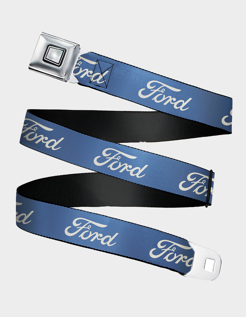 BUCKLE-DOWN Ford Script Starburst Seatbelt Belt - BLUE