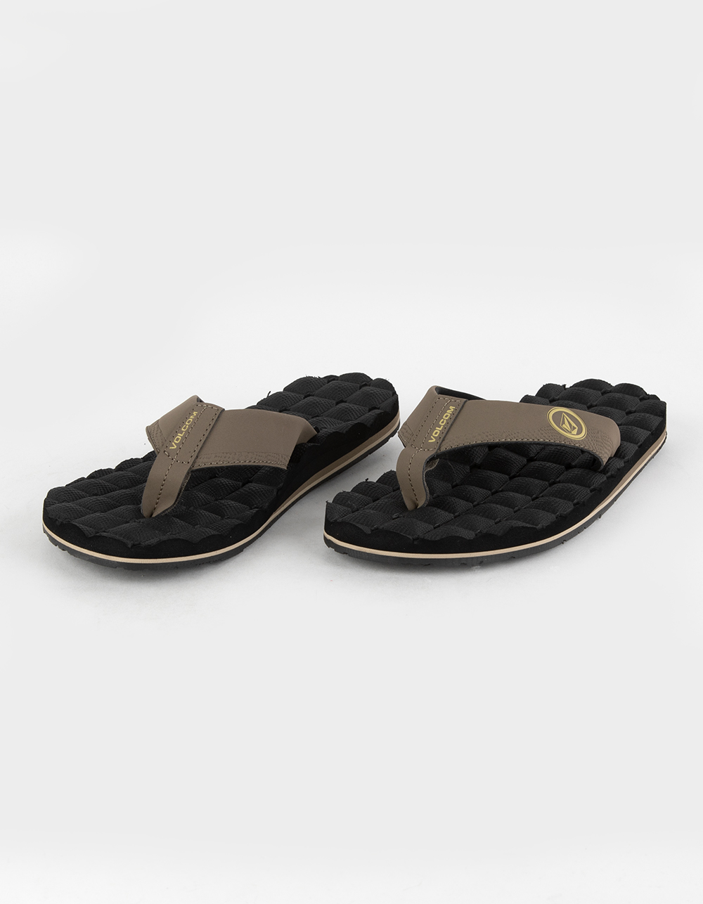 VOLCOM Recliner Mens Flip Flops - KHAKI