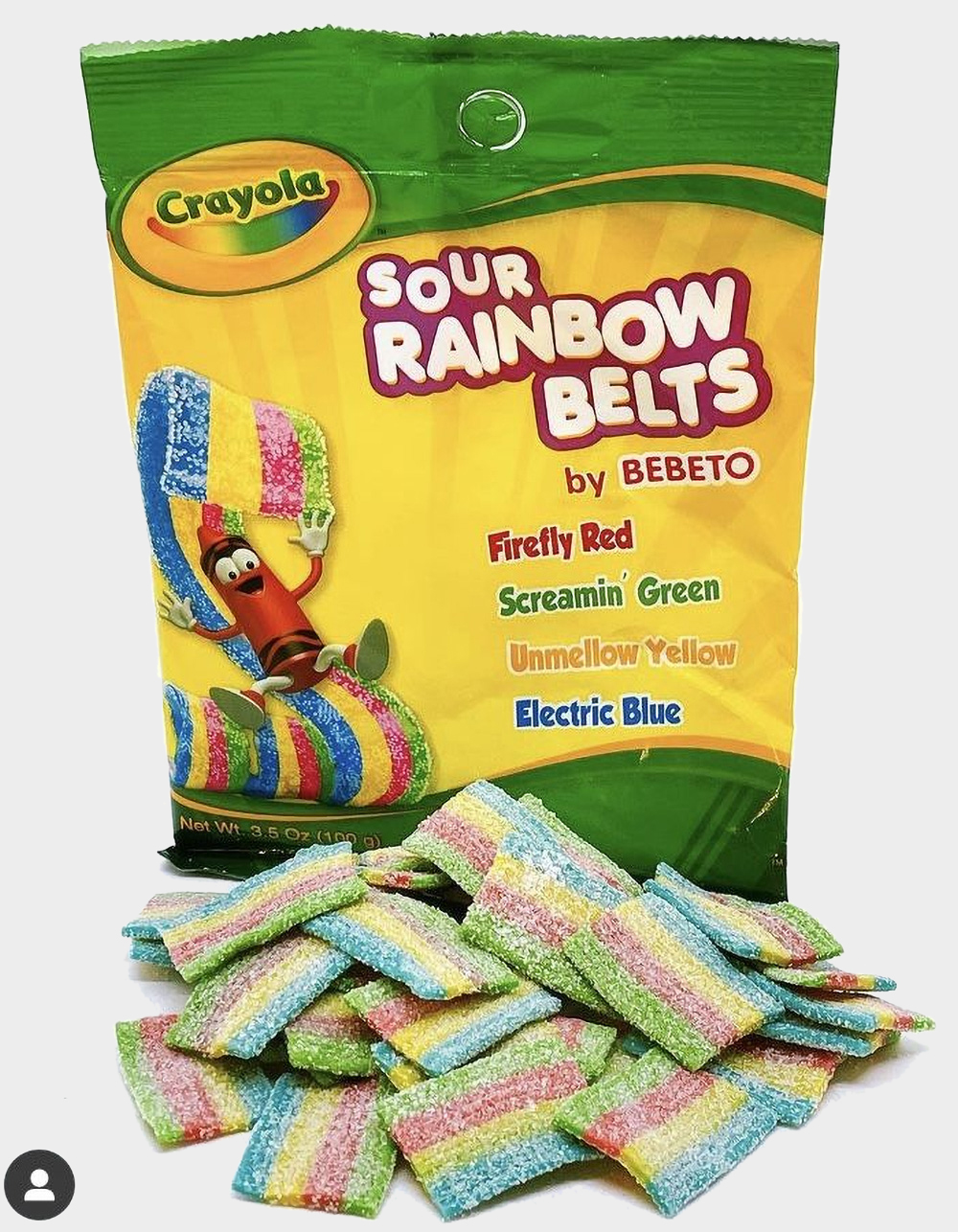 CRAYOLA Sour Rainbow Belts Candy MULTI Tillys