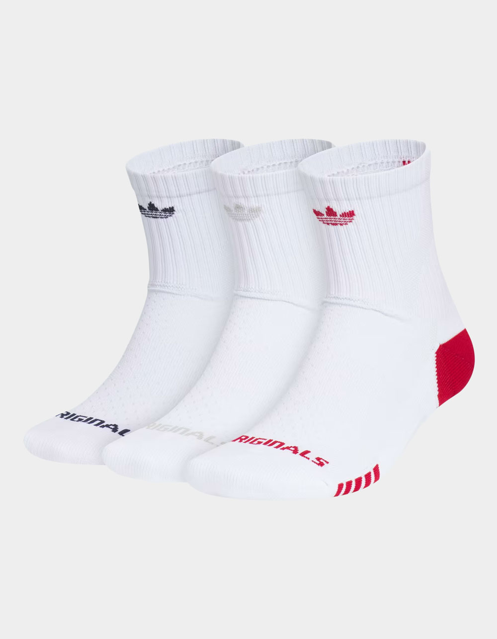 ADIDAS Originals Tech 2.0 3 Pack High Quarter Socks - WHITE COMBO