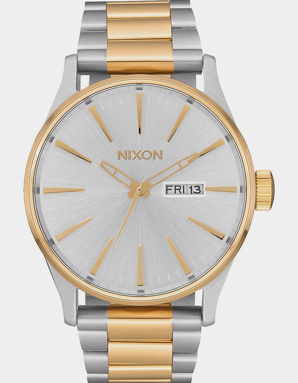 NIXON Sentry SS Silver & Gold Watch image number 0