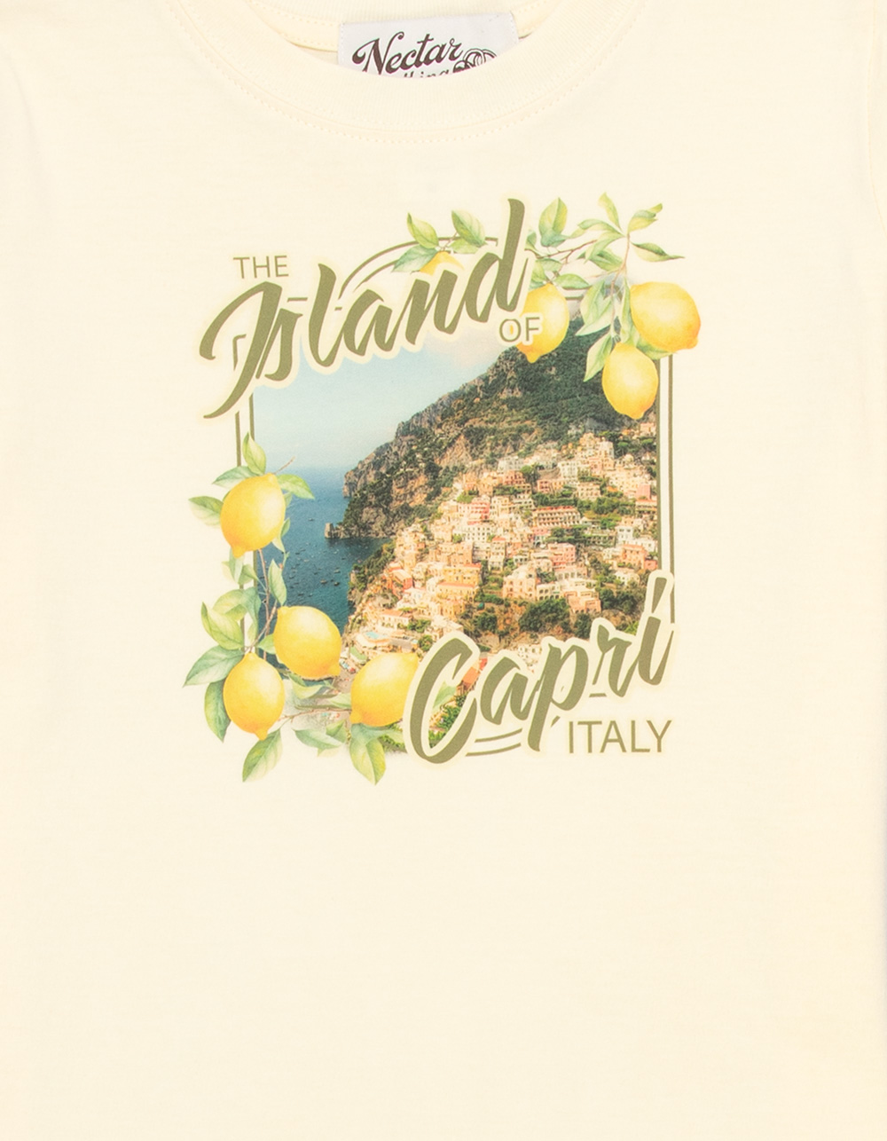 NECTAR CLOTHING Island Of Capri Girls Tee - YELLOW