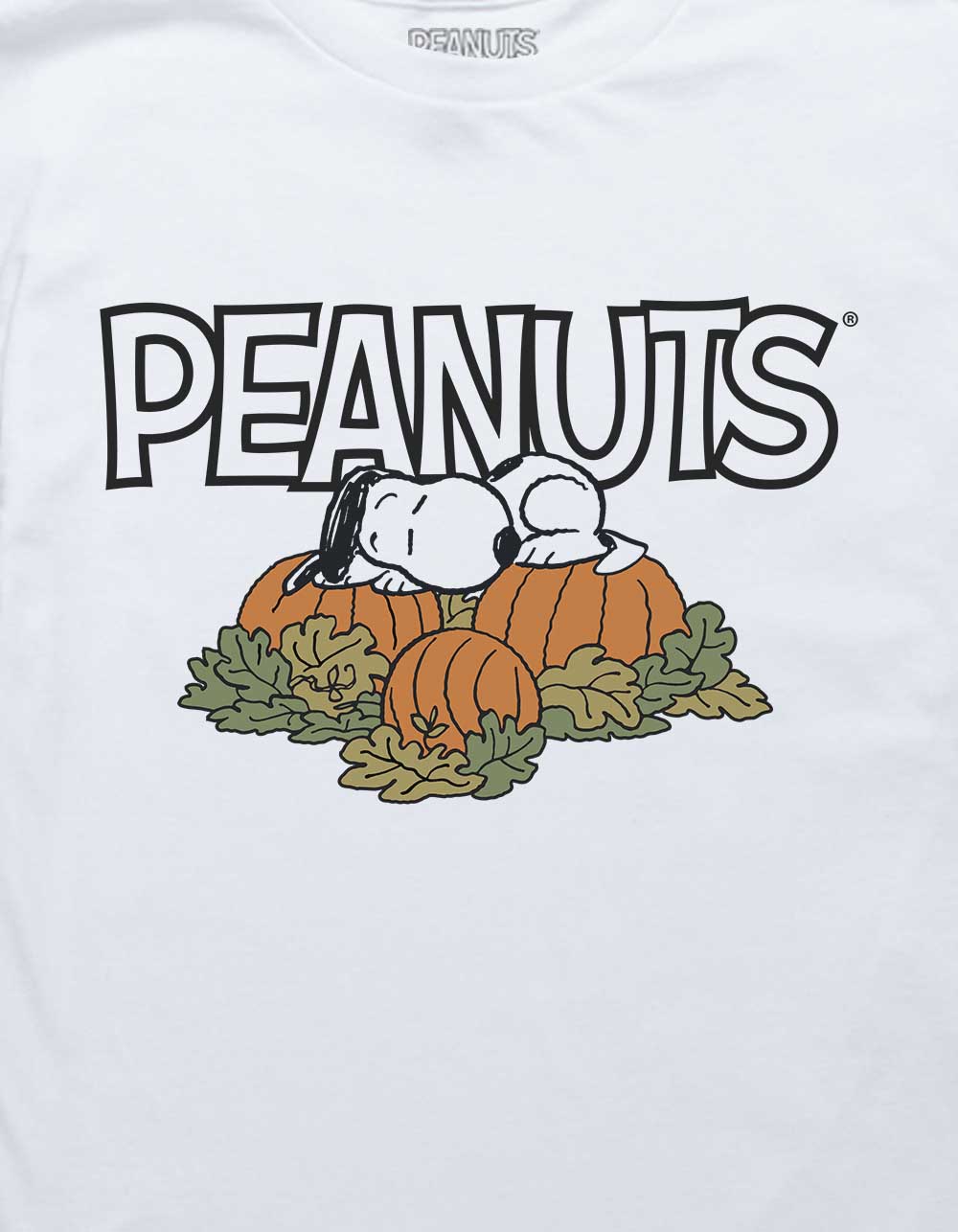 PEANUTS Pumpkin Snoopy Nap Unisex Kids Tee - WHITE