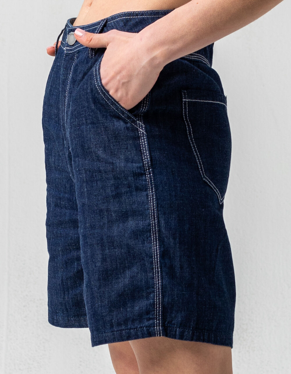 VOLCOM Painterly Womens Denim Shorts - DARK WASH