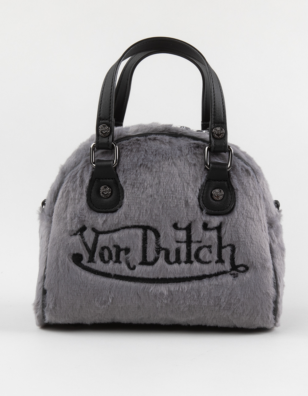 VON DUTCH Furry Bowling Bag