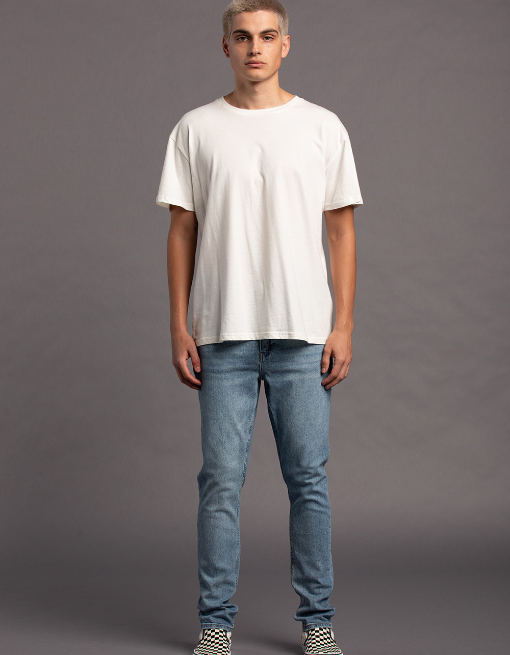 RSQ Mens Slim Taper Jeans - MEDIUM WASH