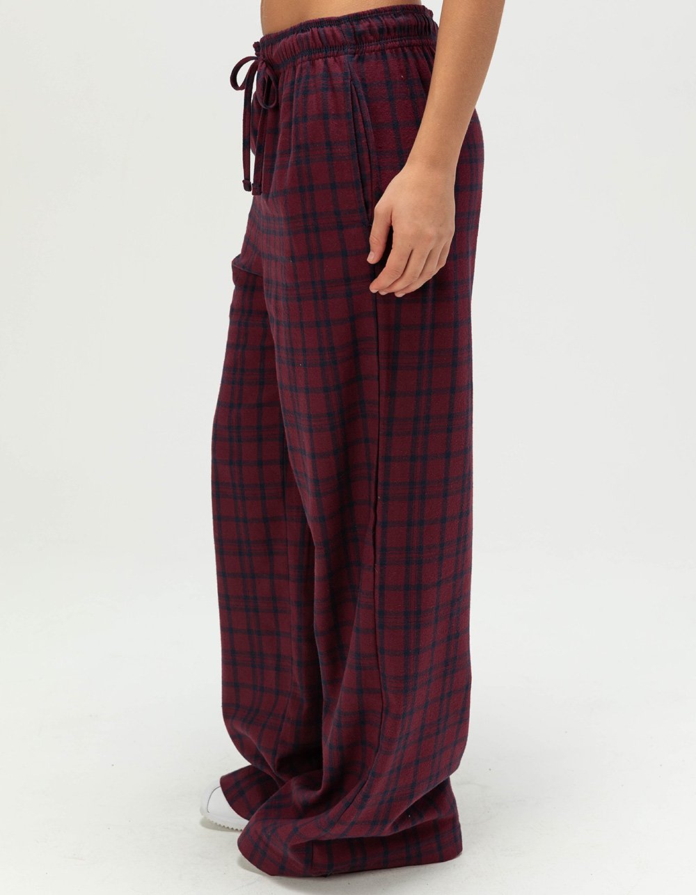 FULL TILT Womens Pajama Pants - BURGUNDY COMBO