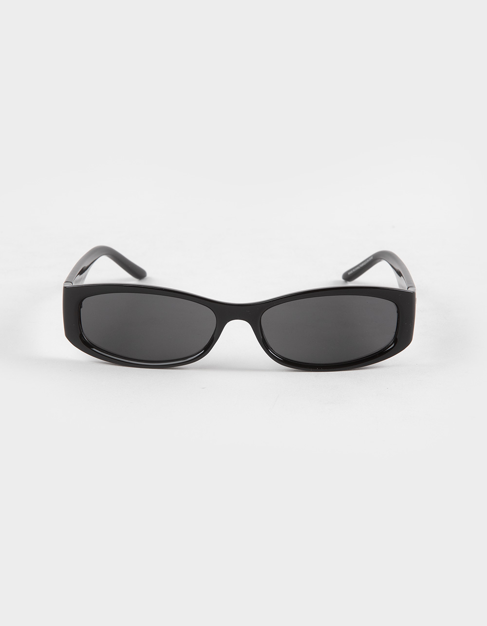 RSQ Rectangle Wrap Plastic Sunglasses - BLACK