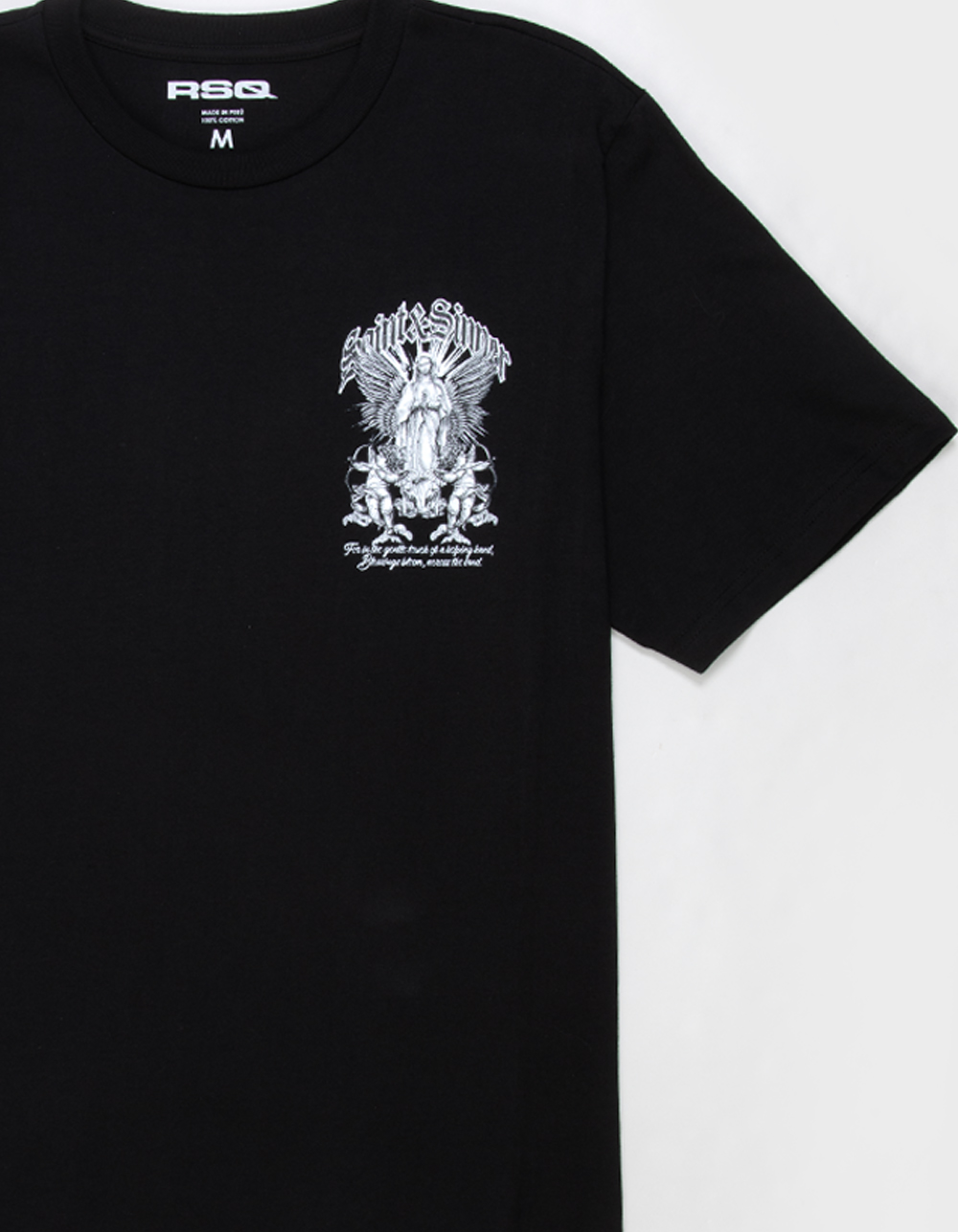 RSQ Mens Saint & Sinner Tee - BLACK