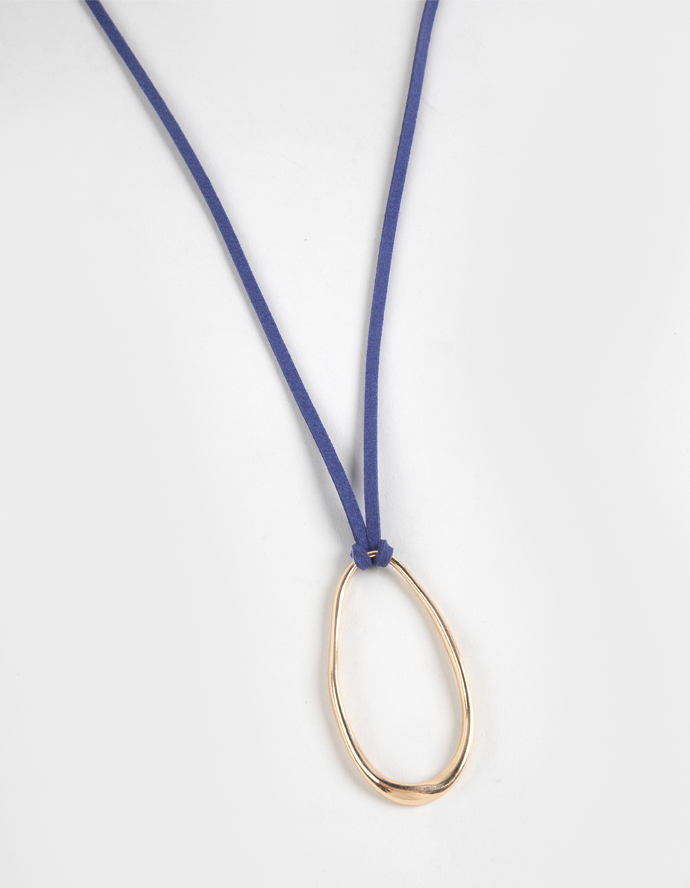 FULL TILT Oval Cord Necklace - BLUE