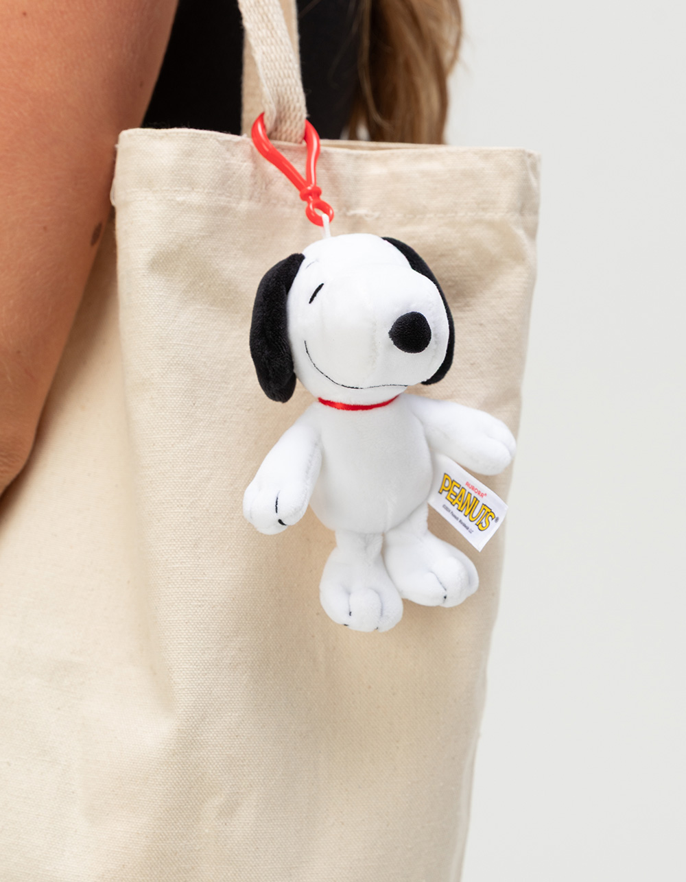PEANUTS Snoopy Clip-On Keychain - WHITE