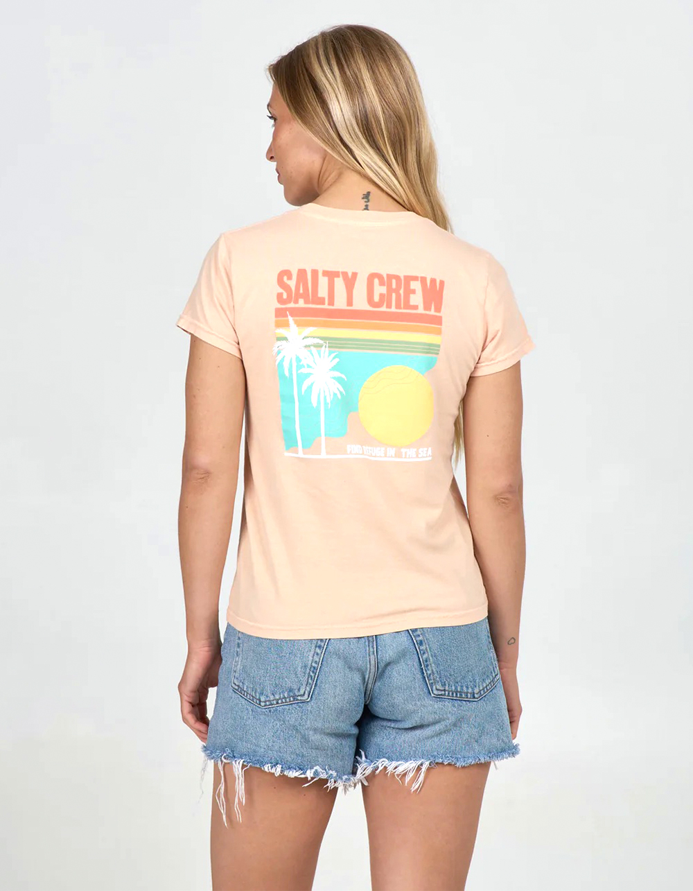 SALTY CREW Simplicity Womens Tee - PEACH