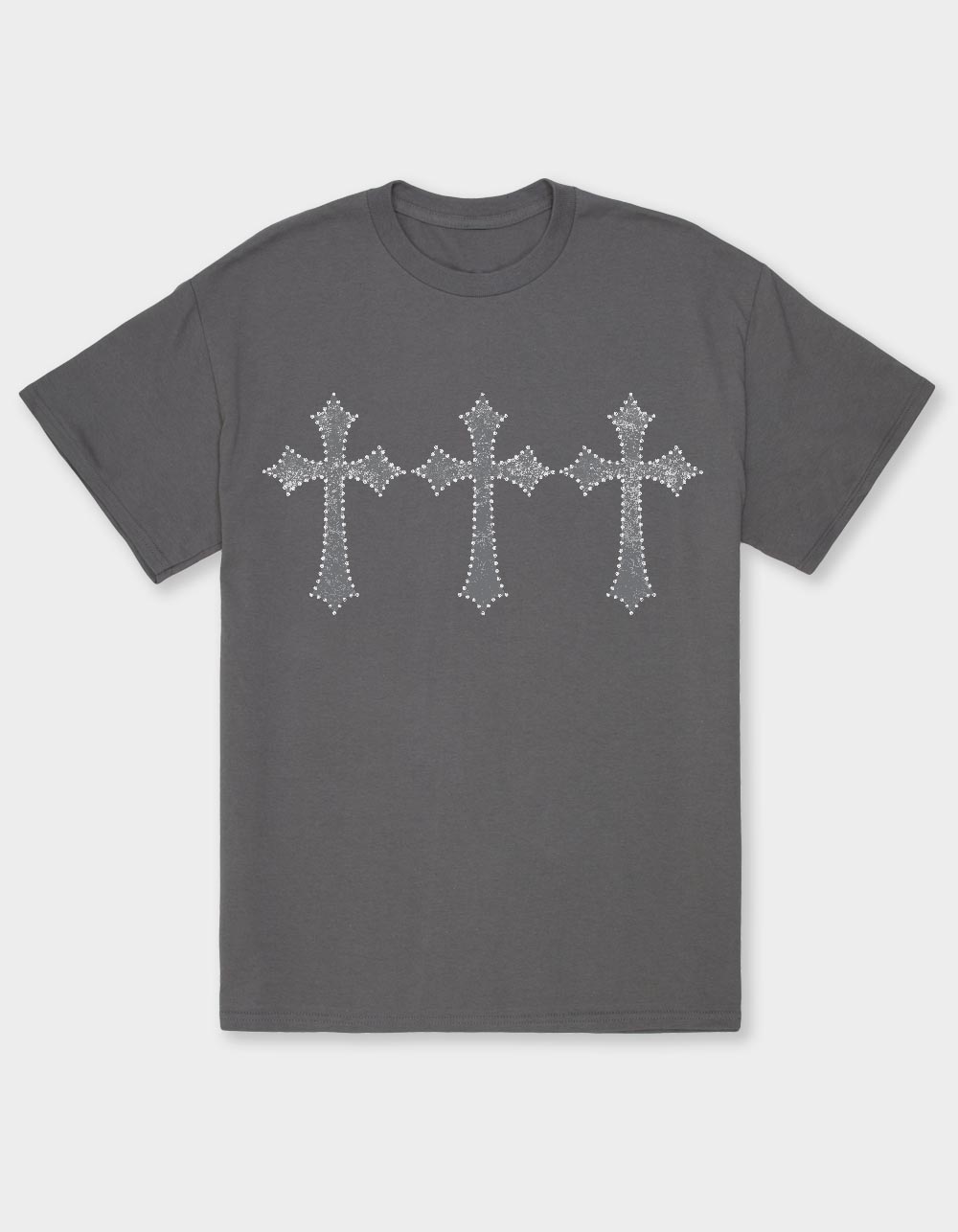 CROSS Diamond Outline Crosses Unisex Tee - CHARCOAL