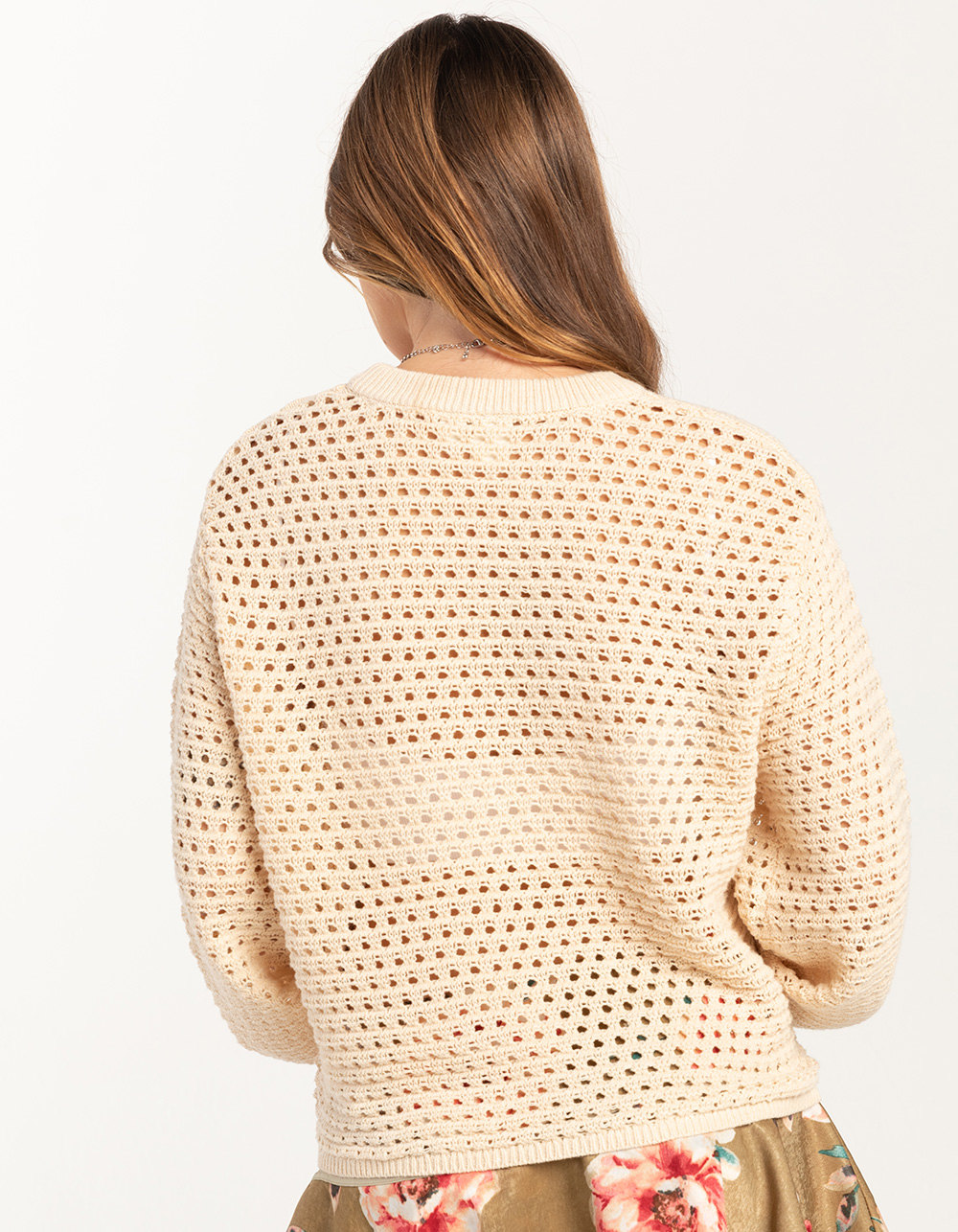 ROXY California Love Open Knit Womens Sweater CREAM Tillys