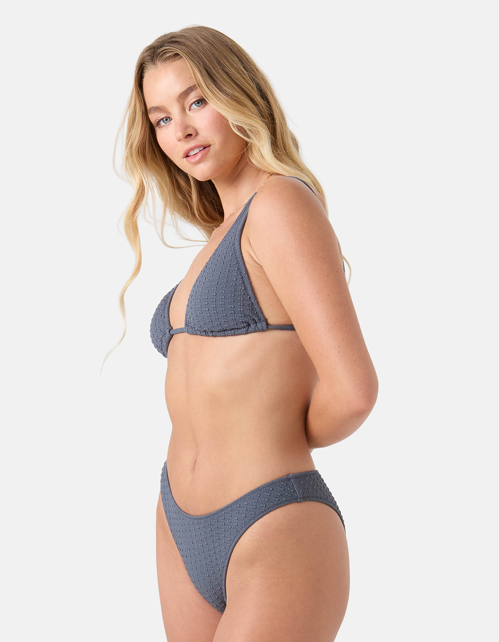 ROXY Haleiwa Built Up Triangle Bikini Top - GRAY