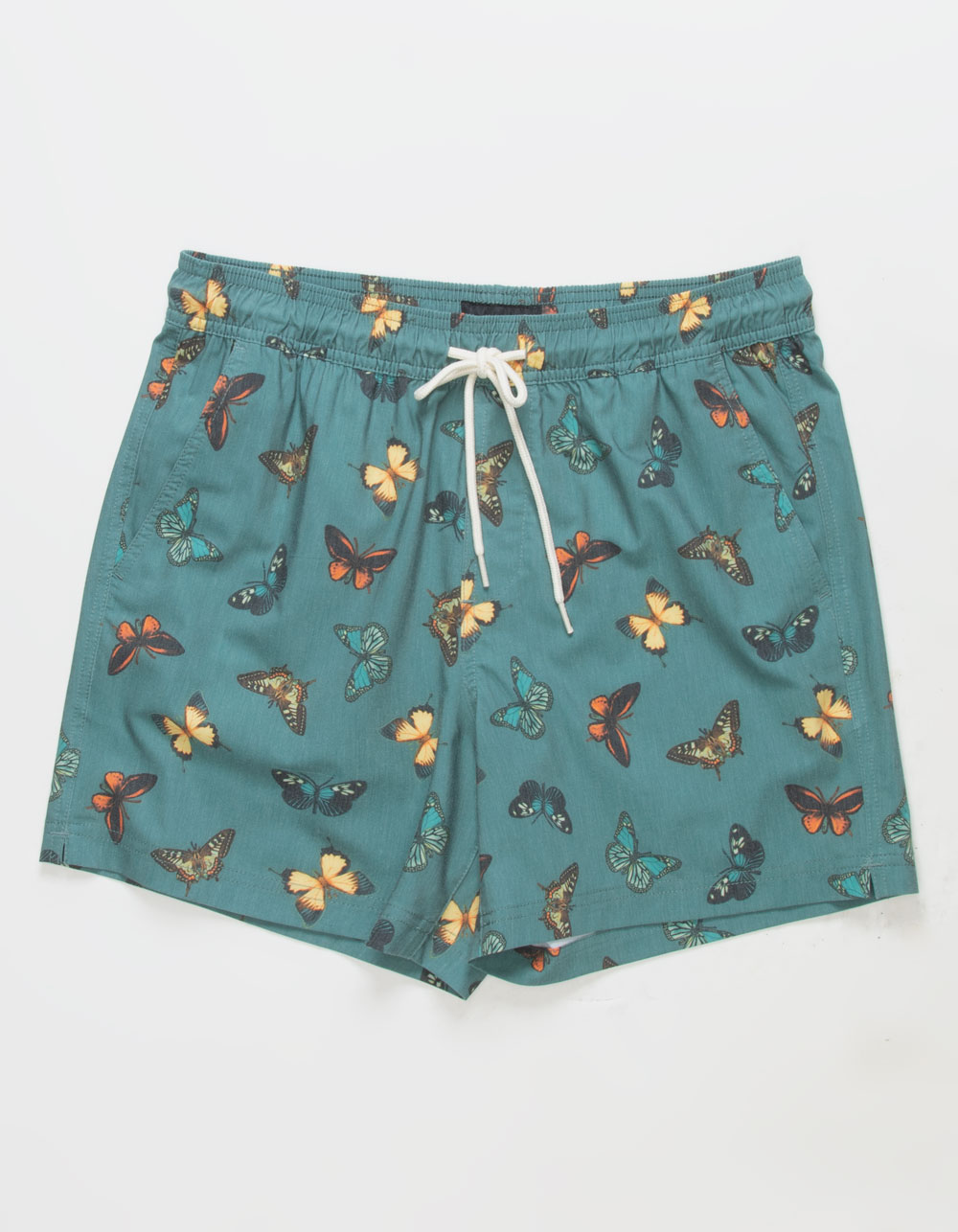 RSQ Butterfly Mens 5" Swim Shorts - PINE