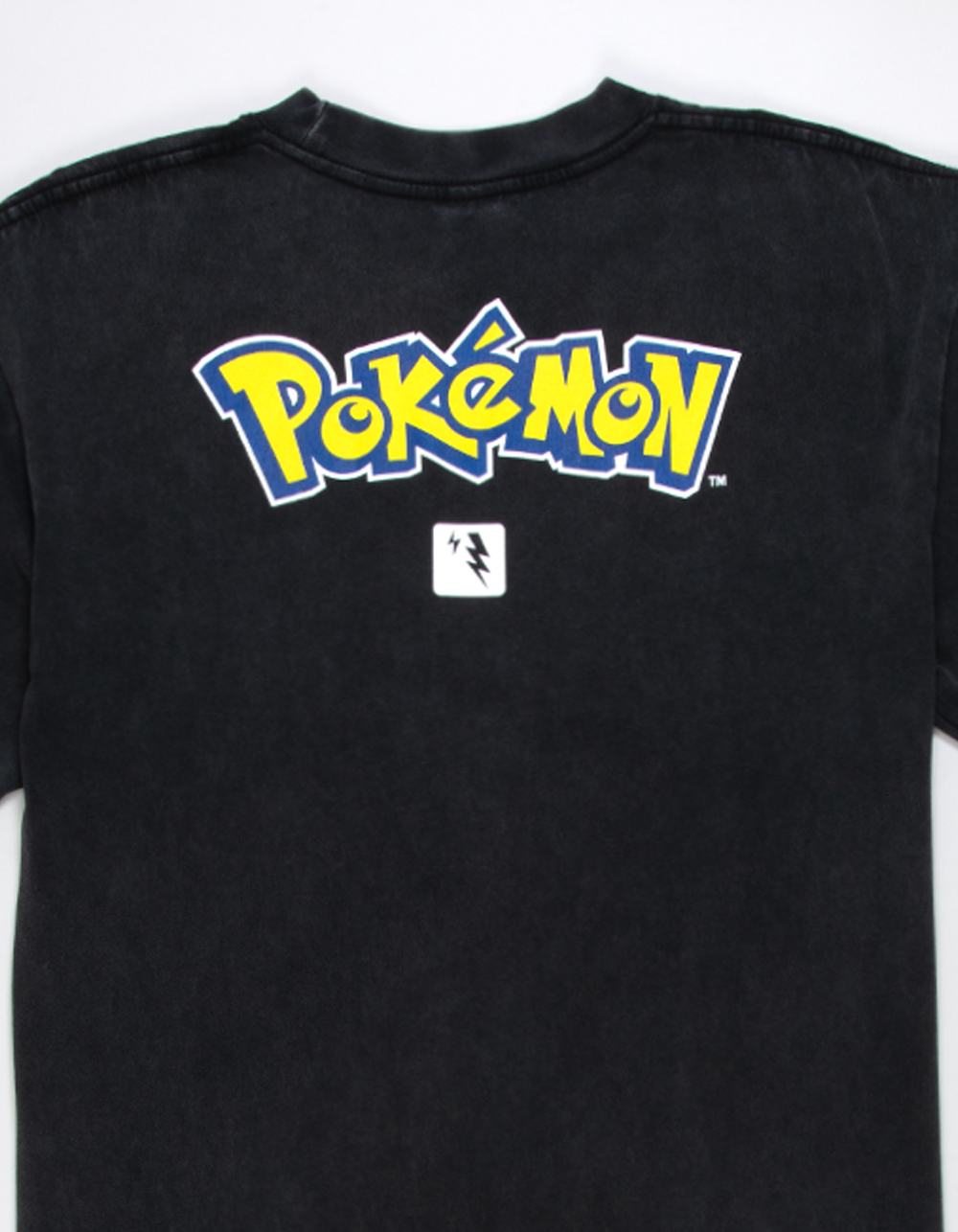 POKEMON Pikachu Mens Boxy Tee - WASHED BLACK