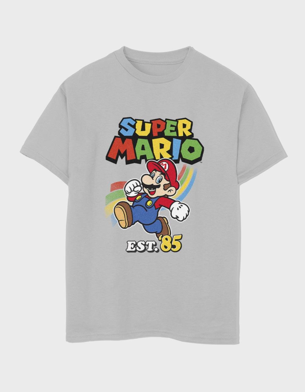 SUPER MARIO Good New Vibes Unisex Kids Tee - HEATHER GRAY