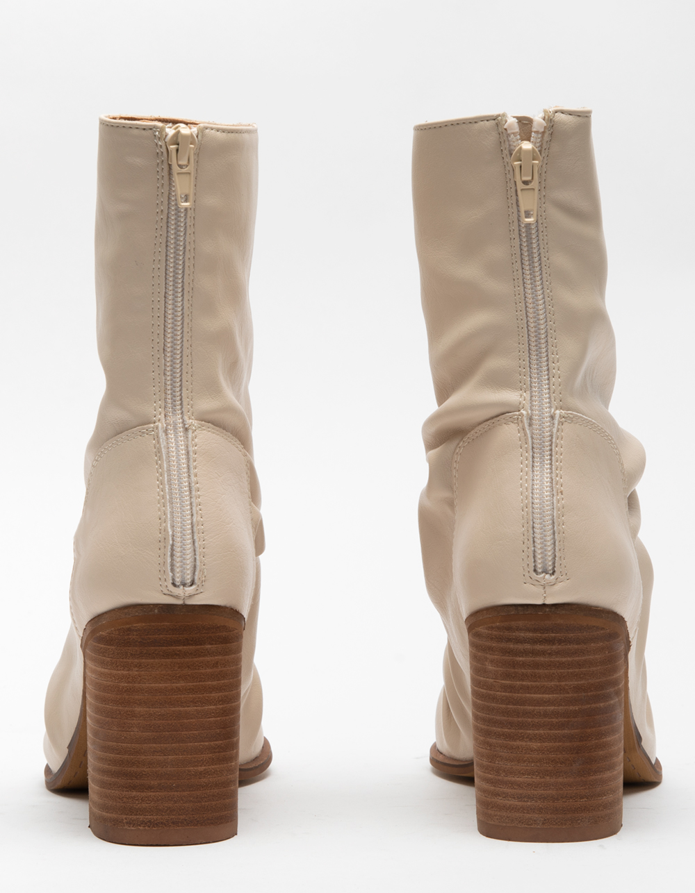 OASIS SOCIETY Ruched Womens Calf Boot - BEIGE | Tillys