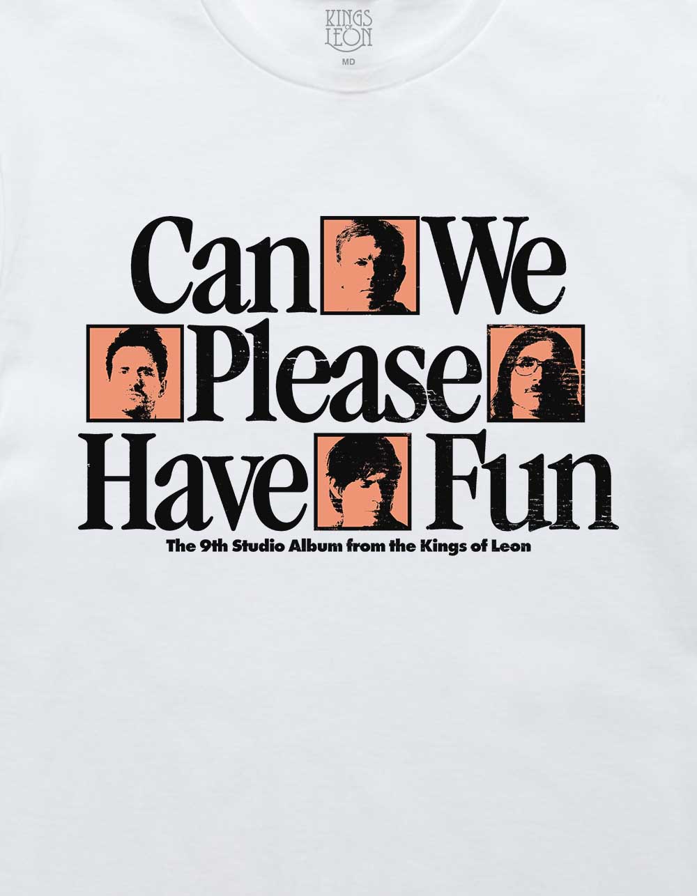 KINGS OF LEON Can We Please Have Fun Faces Unisex Tee - WHITE