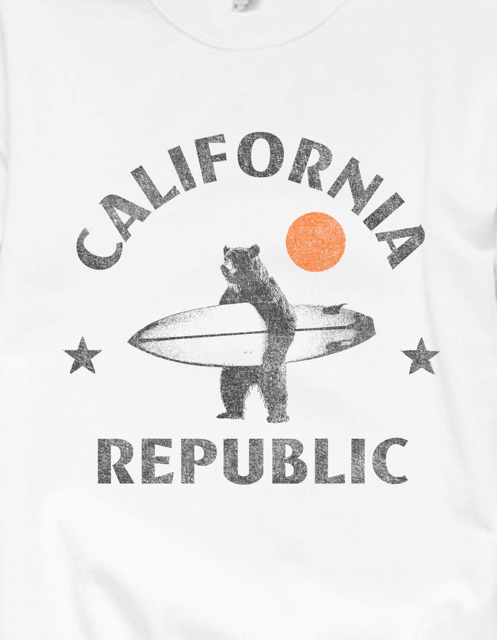CALIFORNIA Surf Bear Unisex Crewneck Sweatshirt - WHITE