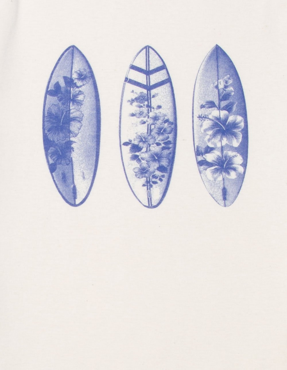 FULL TILT Surfboard Floral Girls Tee - LT YELLOW