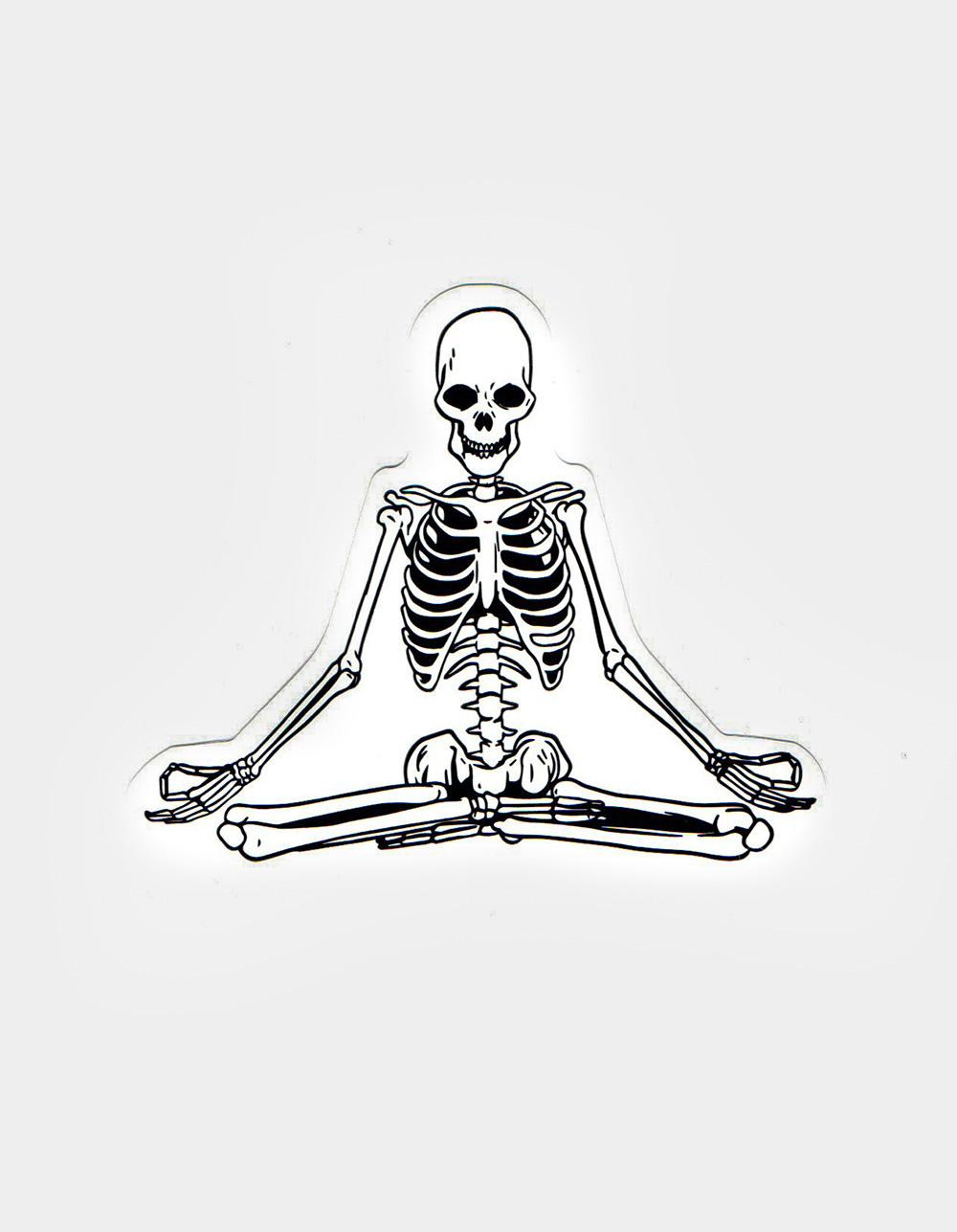 Yoga Skeleton Sticker - BLACK
