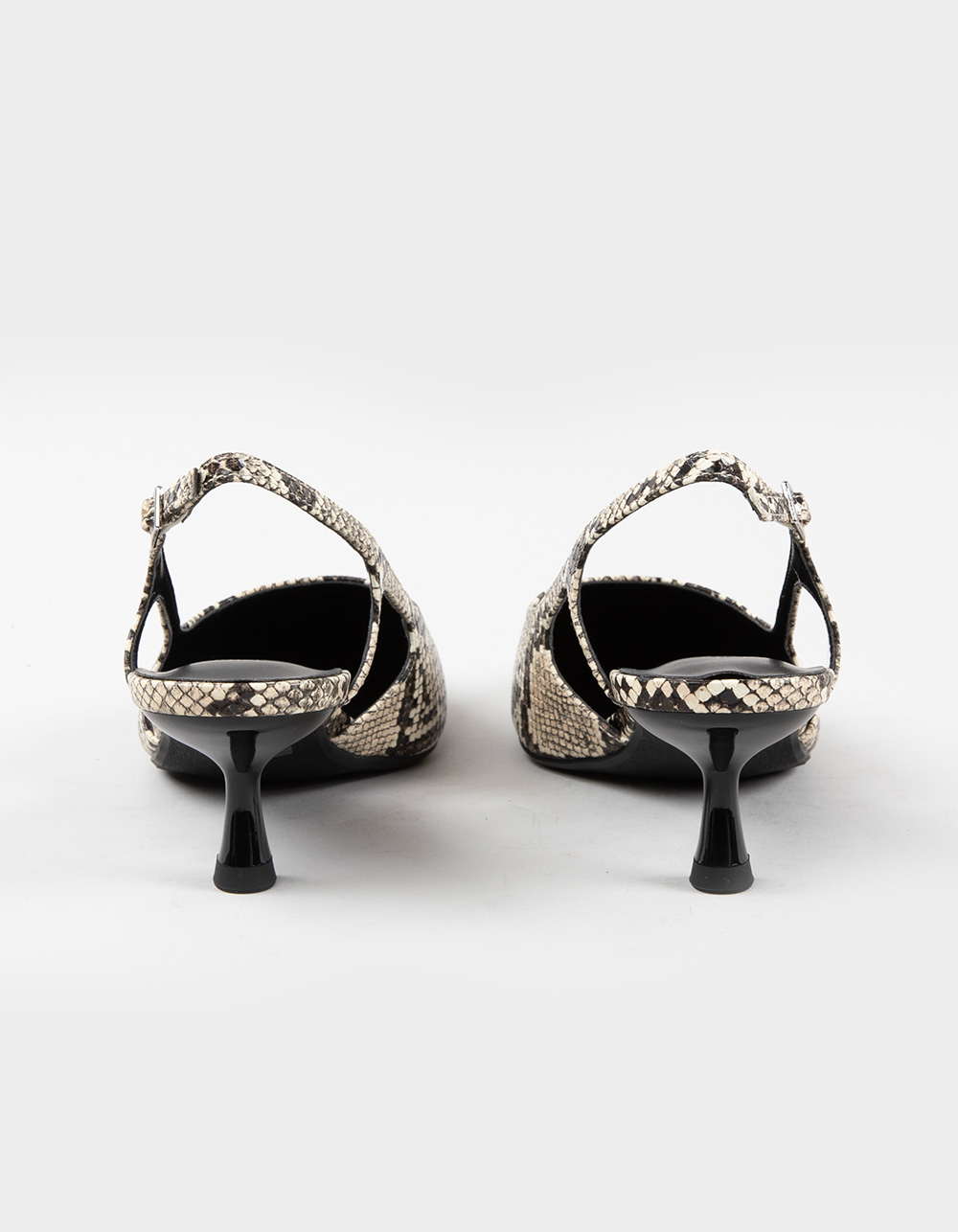 SODA Bell Womens Slingback Kitten Heels - SNAKE