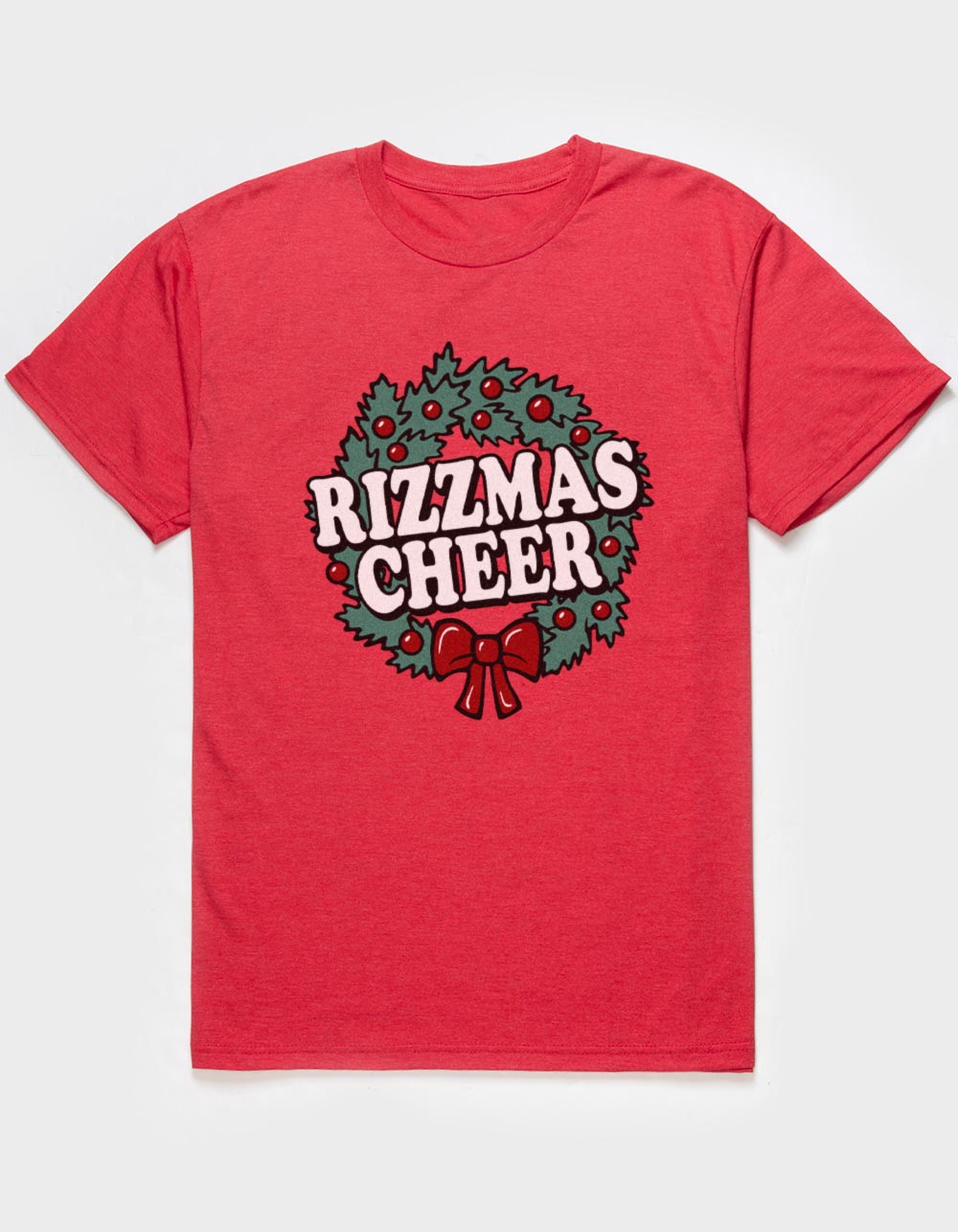 WREATH Rizzmas Cheer Unisex Tee - HTHR RED