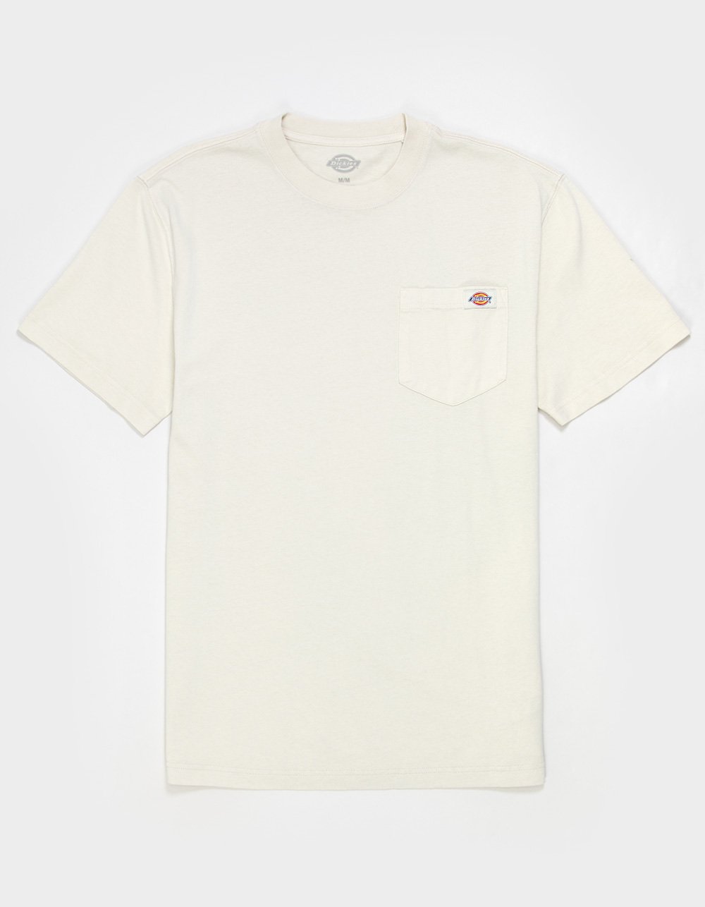 DICKIES Worn Dyed Mens Pocket Tee - CREAM