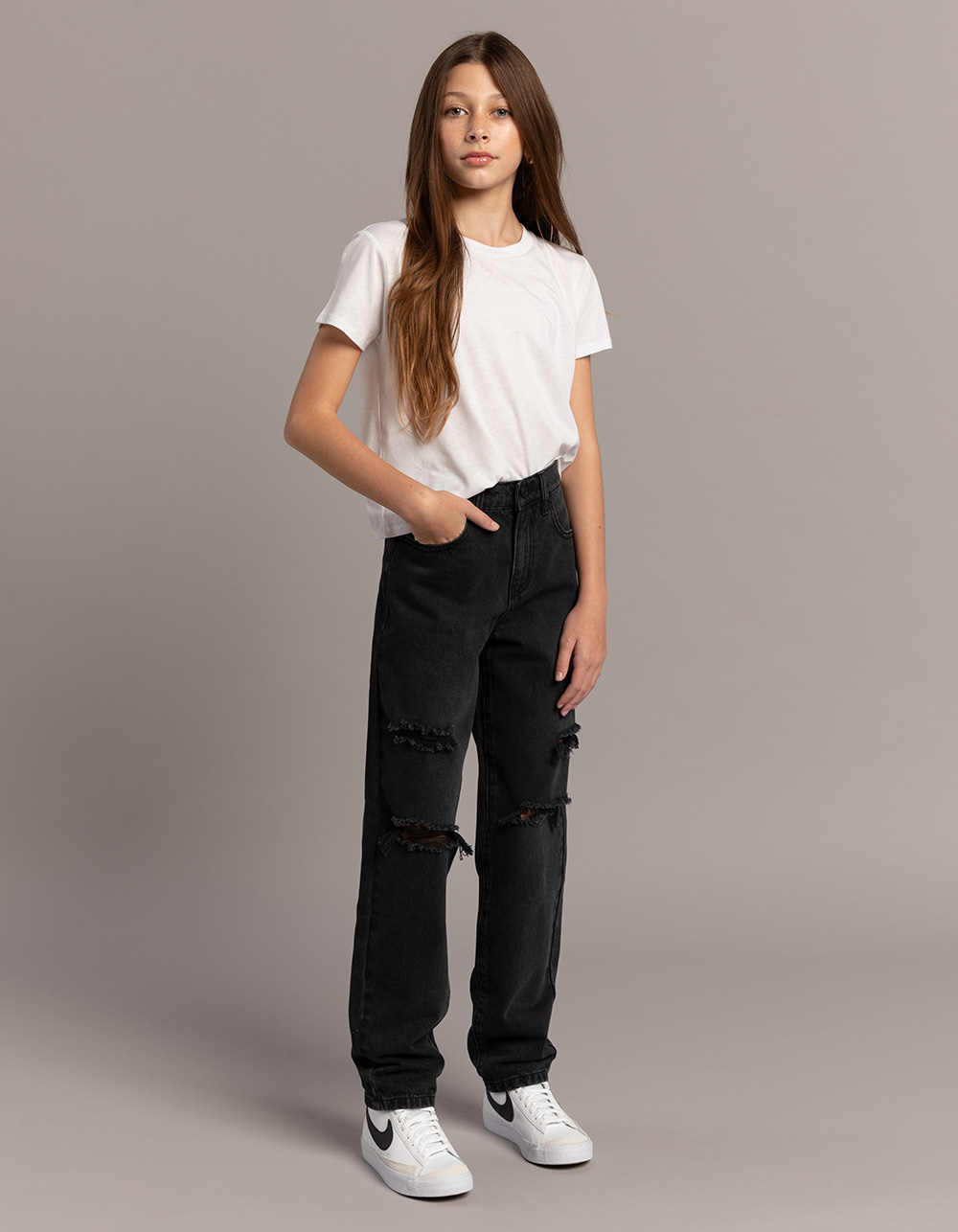 RSQ Girls High Rise 90's Jeans - WASHED BLACK