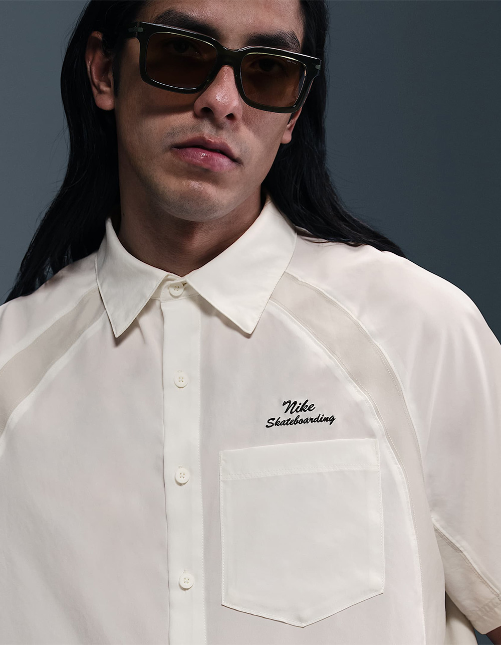 NIKE SB Dri-FIT Mens Bowler Shirt - CREAM