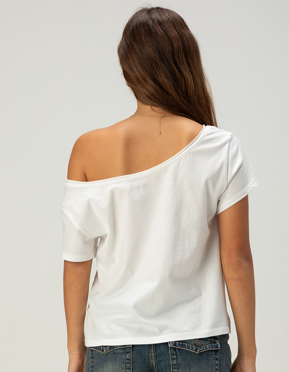 RSQ Womens Argentina Off The Shoulder Tee - WHITE