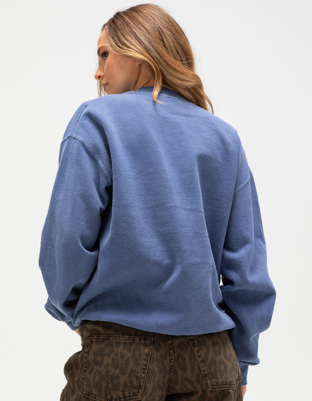 BDG Urban Outfitters Bows Womens Oversized Crewneck Sweatshirt - NAVY