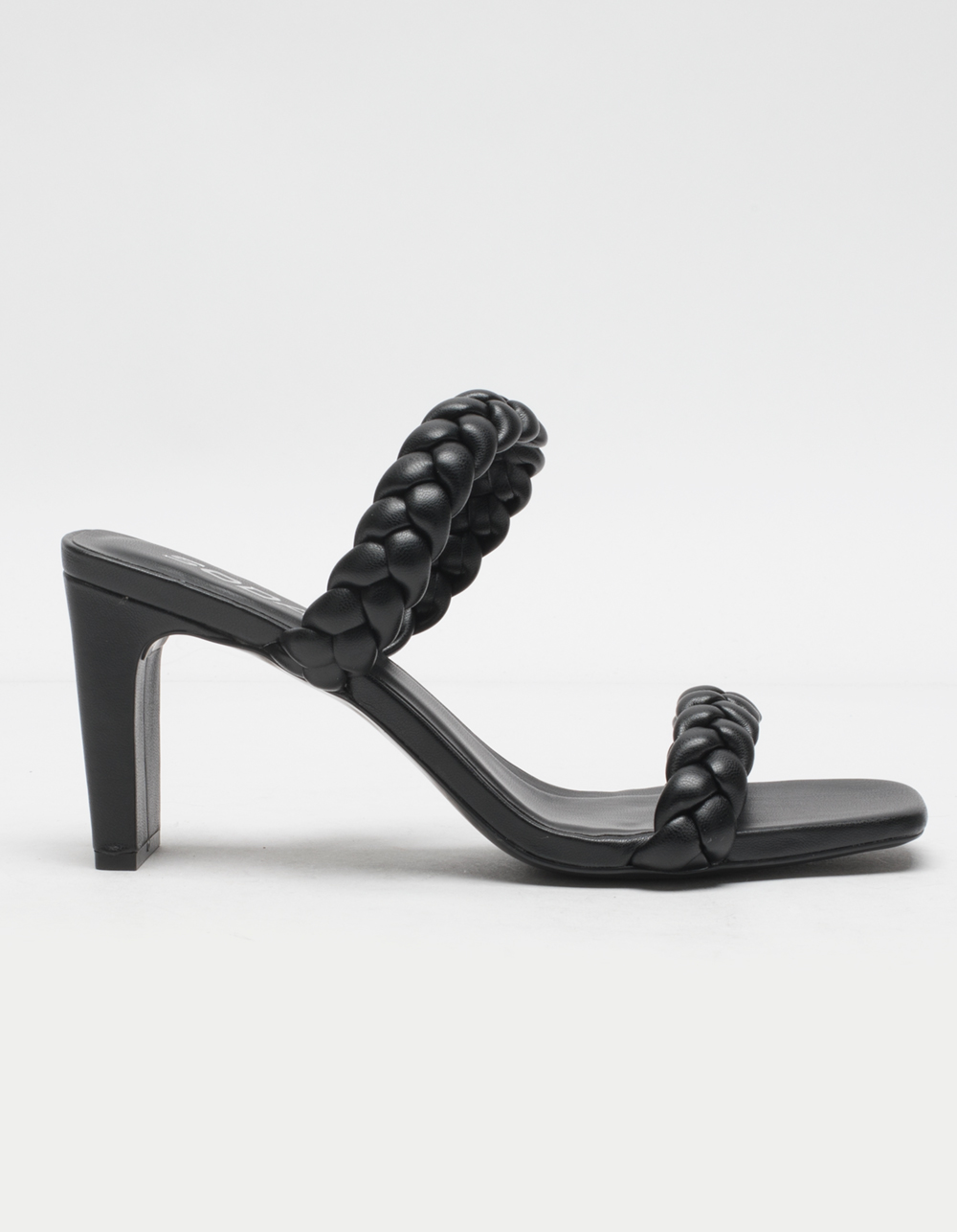 SODA Braided Square Toe Womens Black Heels - BLACK | Tillys