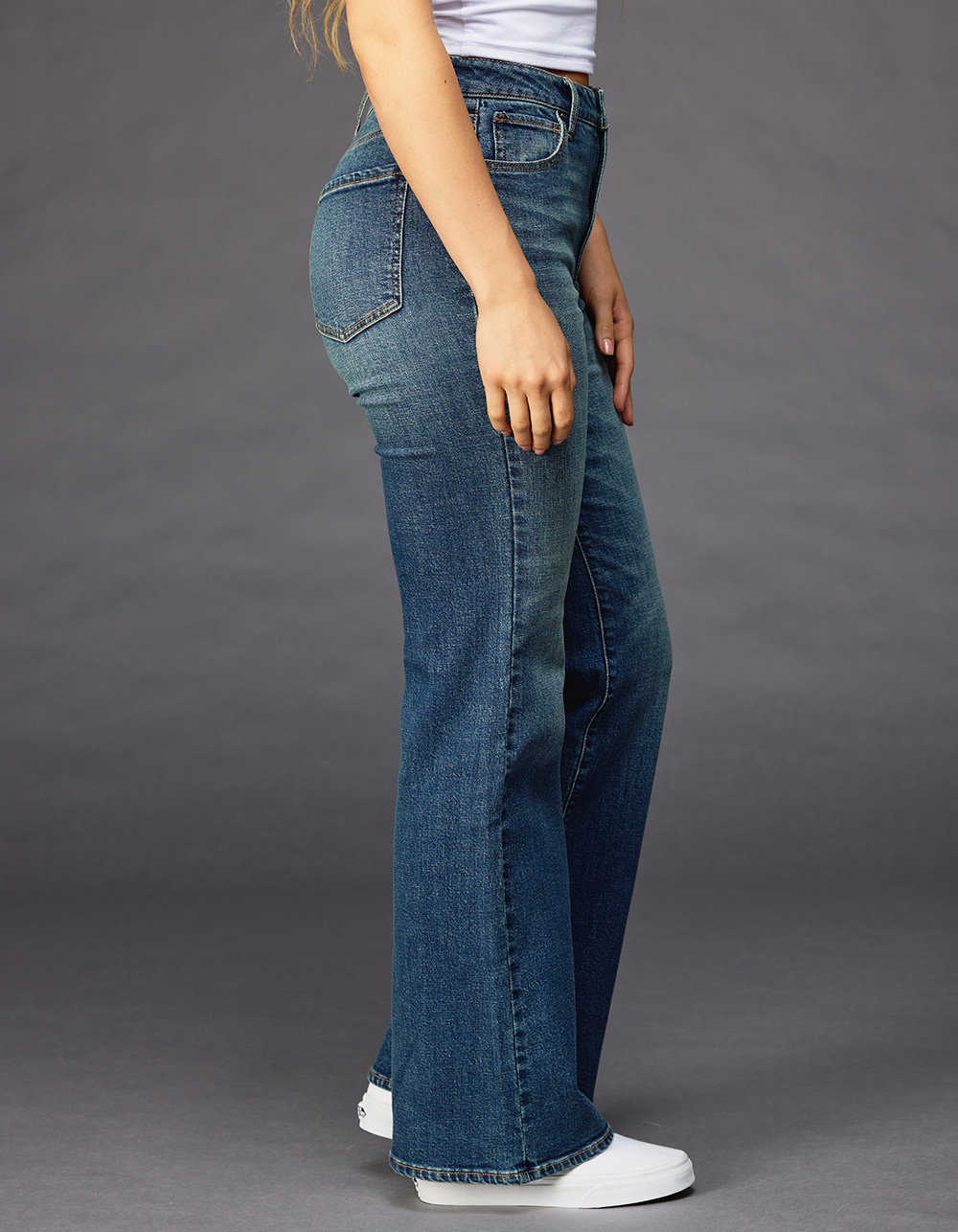RSQ Womens High Rise Flare Jeans - MEDIUM WASH