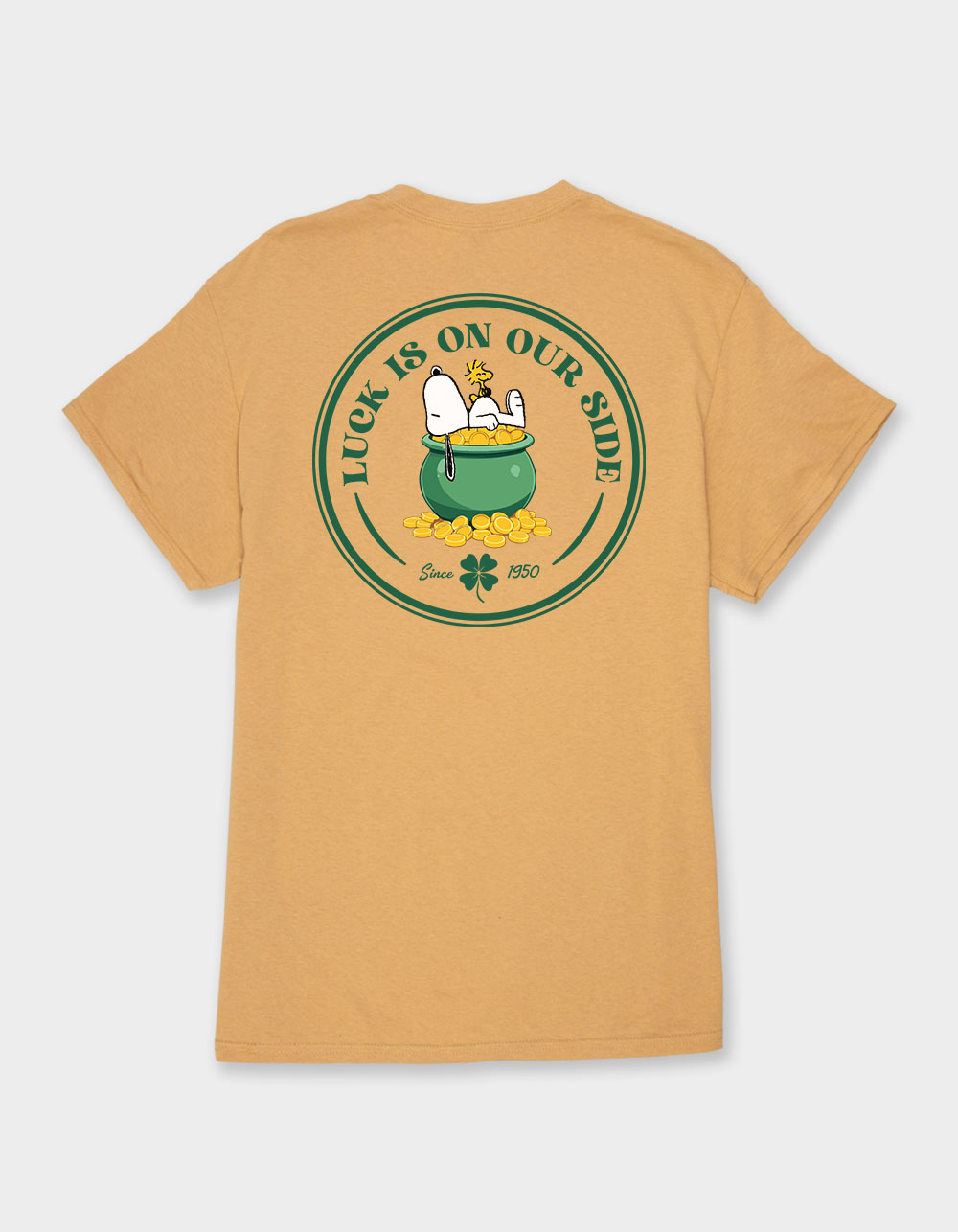 PEANUTS Luck Is On Our Side Unisex Tee - GOLD